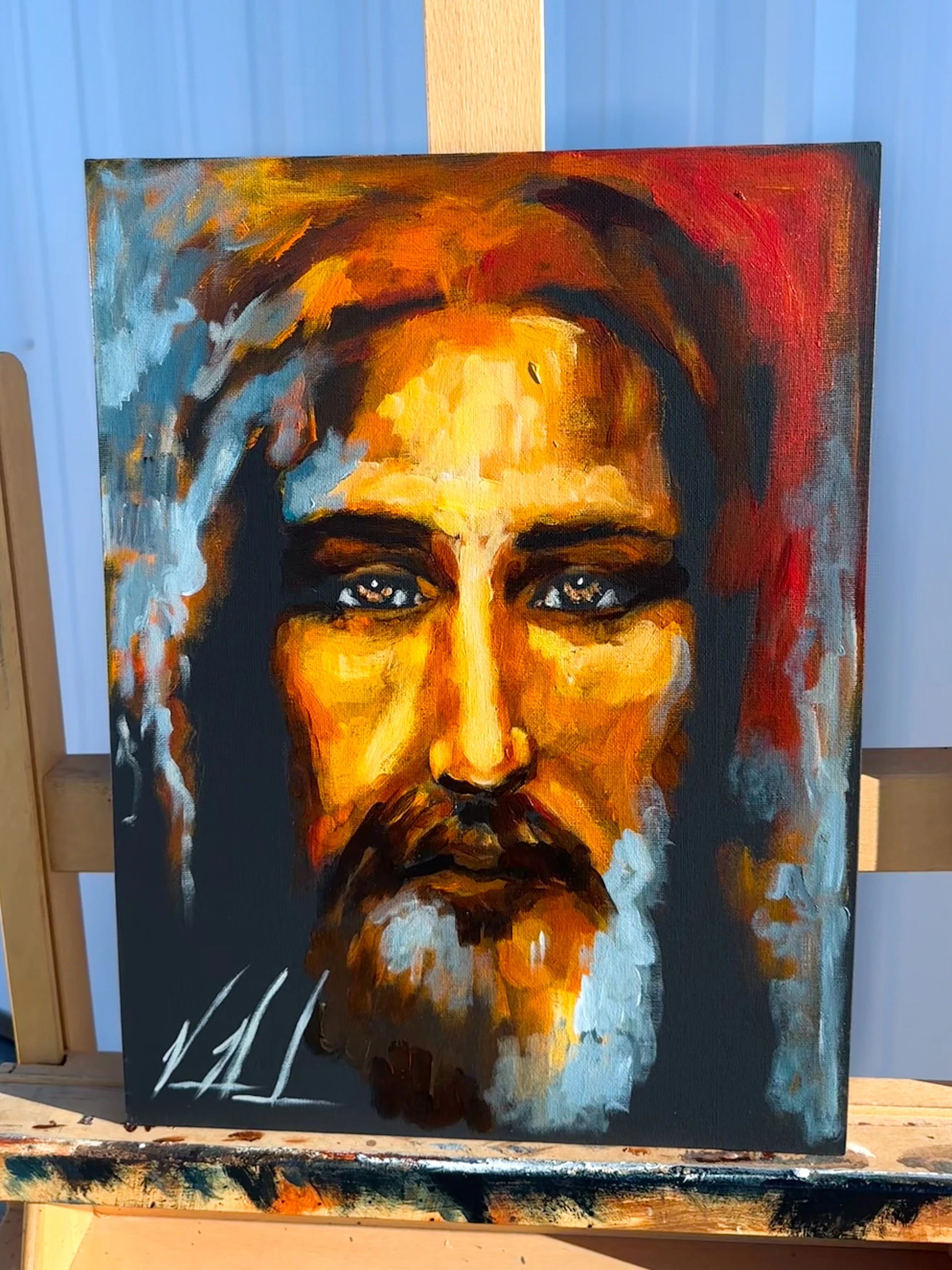 The Shroud of Turin - 12”x16” Original Acrylic Painting