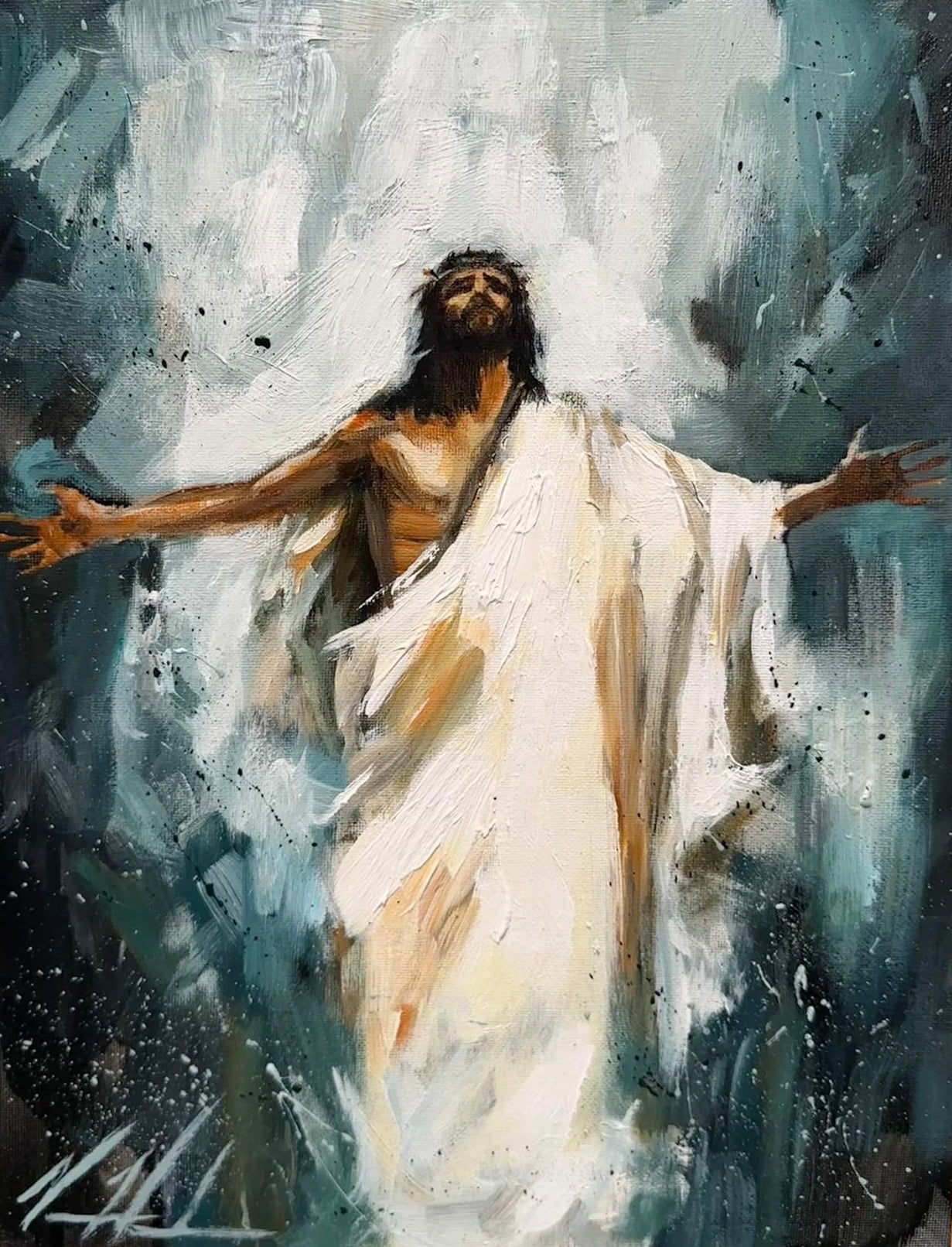 Salvation Has Come - 11”x14” Original Acrylic Painting Original Painting Vanessa Horabuena