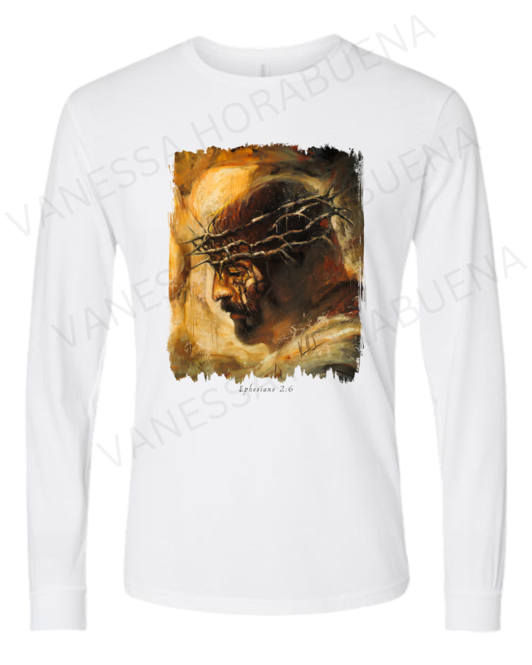 King of Glory - Unisex T-Shirt Vanessa Horabuena Long Sleeve White Small