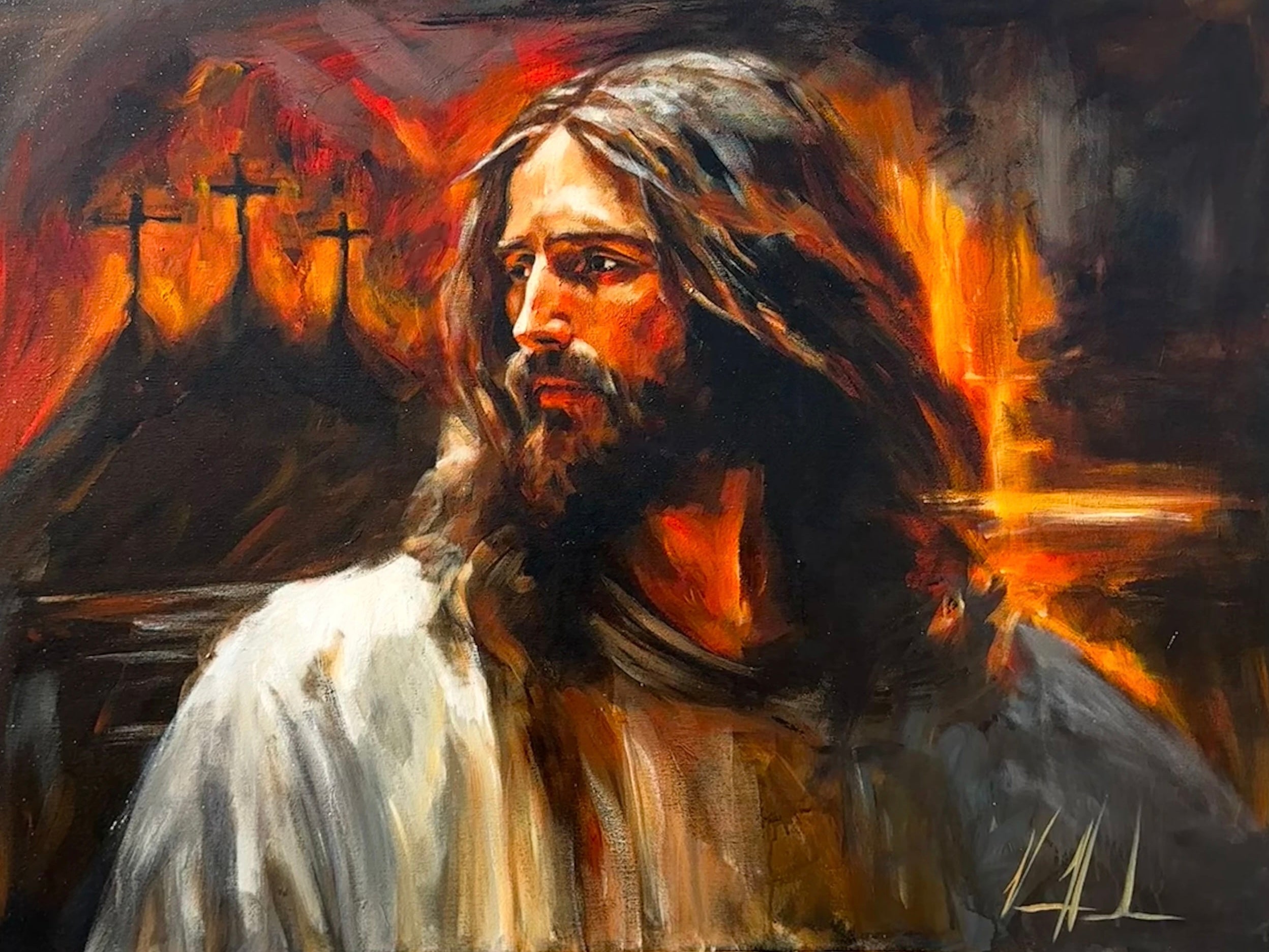 Our Beloved King - 30”x40” Original Acrylic Painting