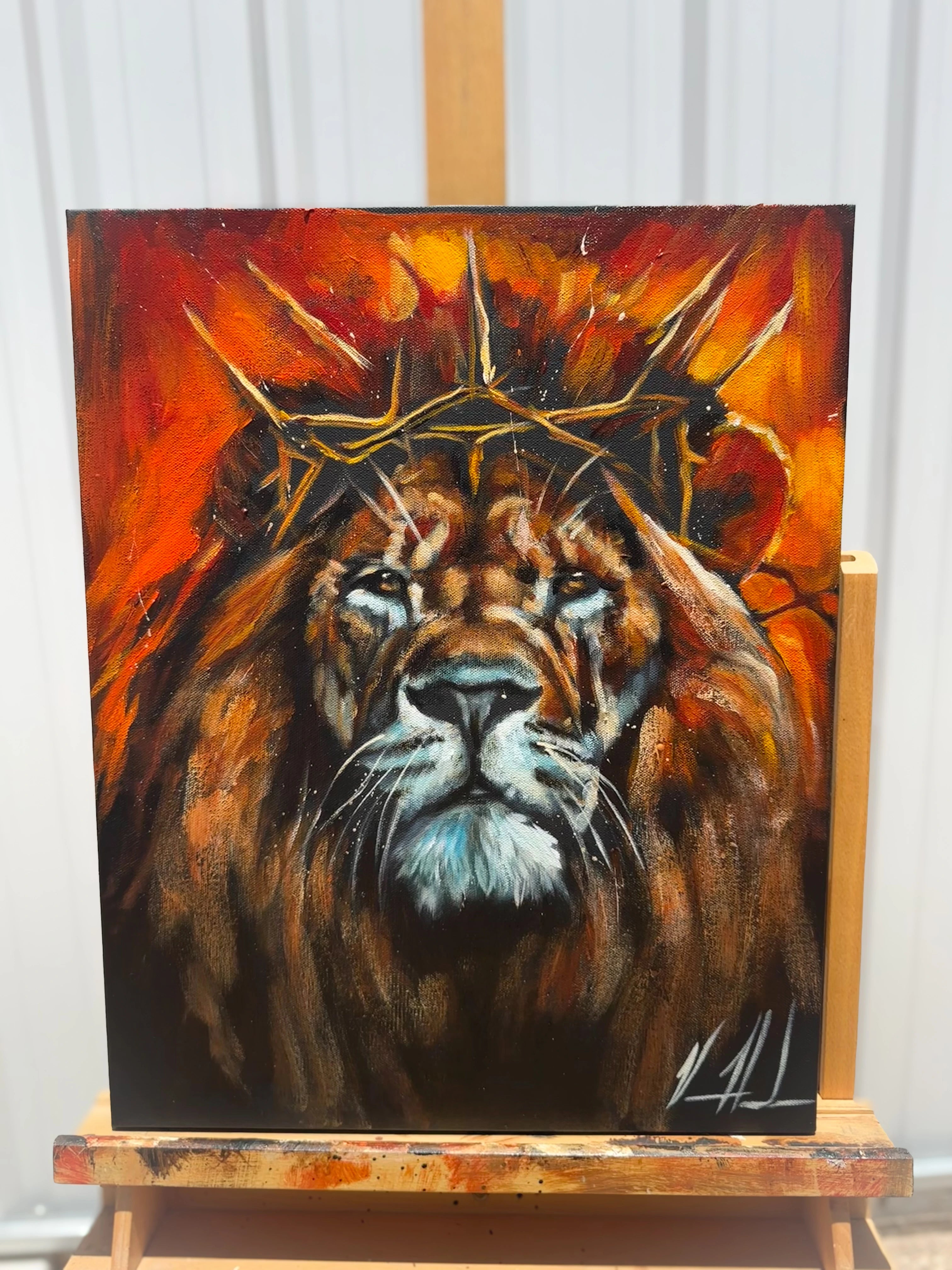 Radiant King - 16”x20” Original Acrylic Painting Original Painting Vanessa Horabuena