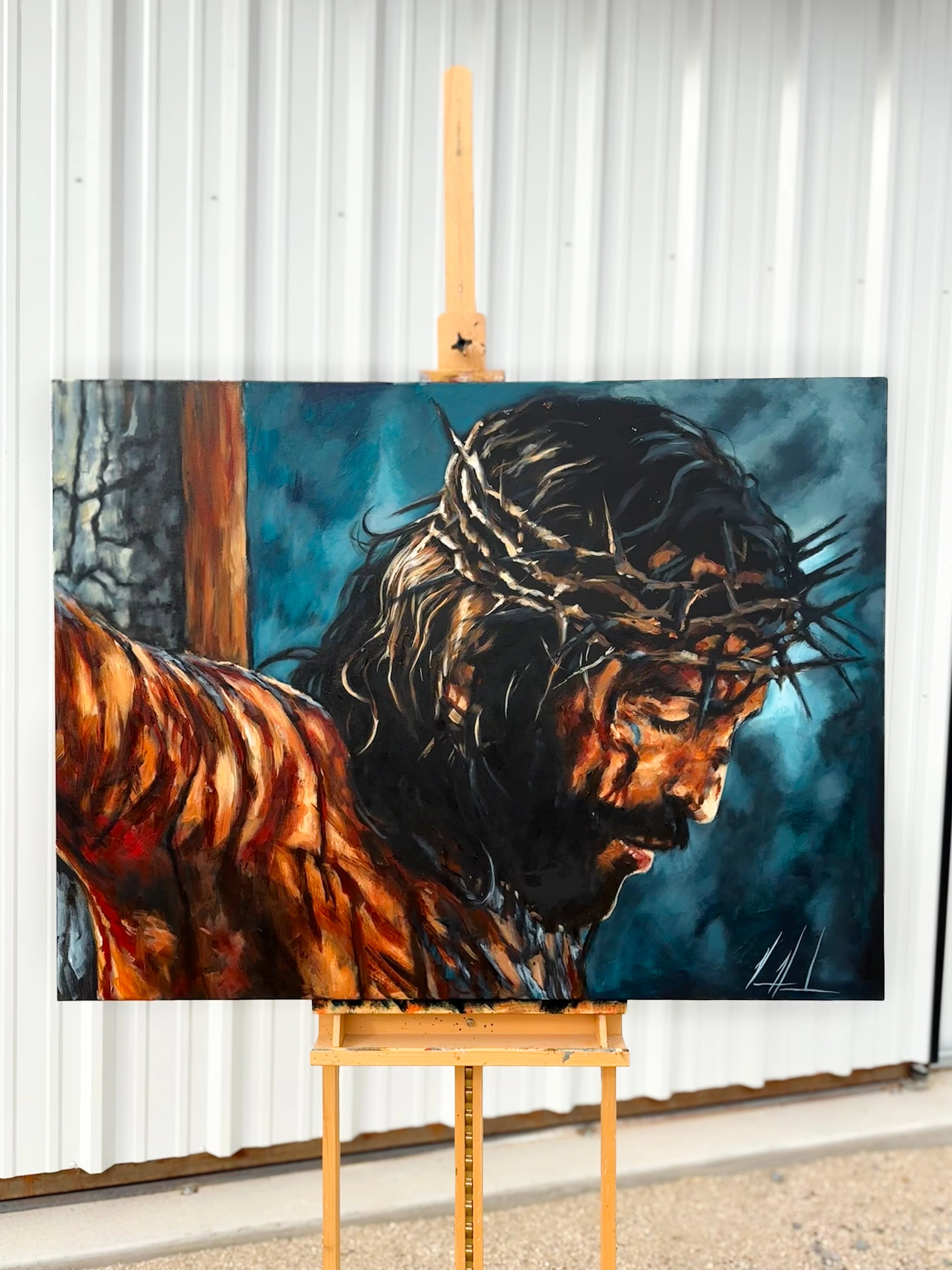 By His Wounds, We Are Healed - 36”x48” Original Acrylic Painting