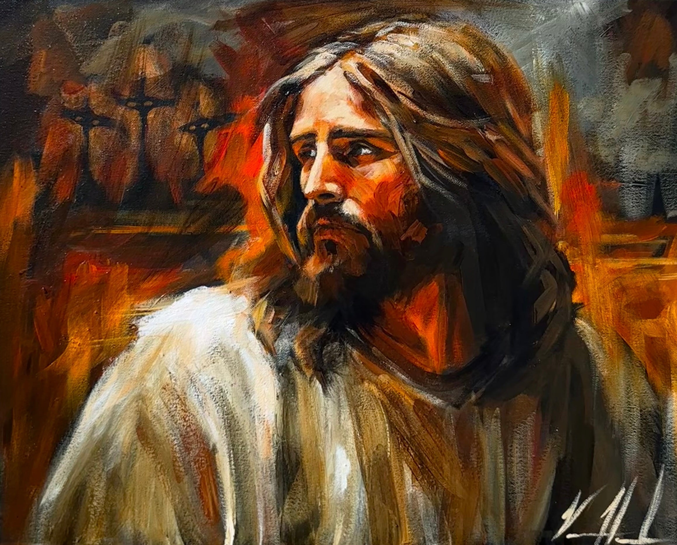 Our Beloved King - 16”x20” Original Acrylic Painting Original Painting Vanessa Horabuena