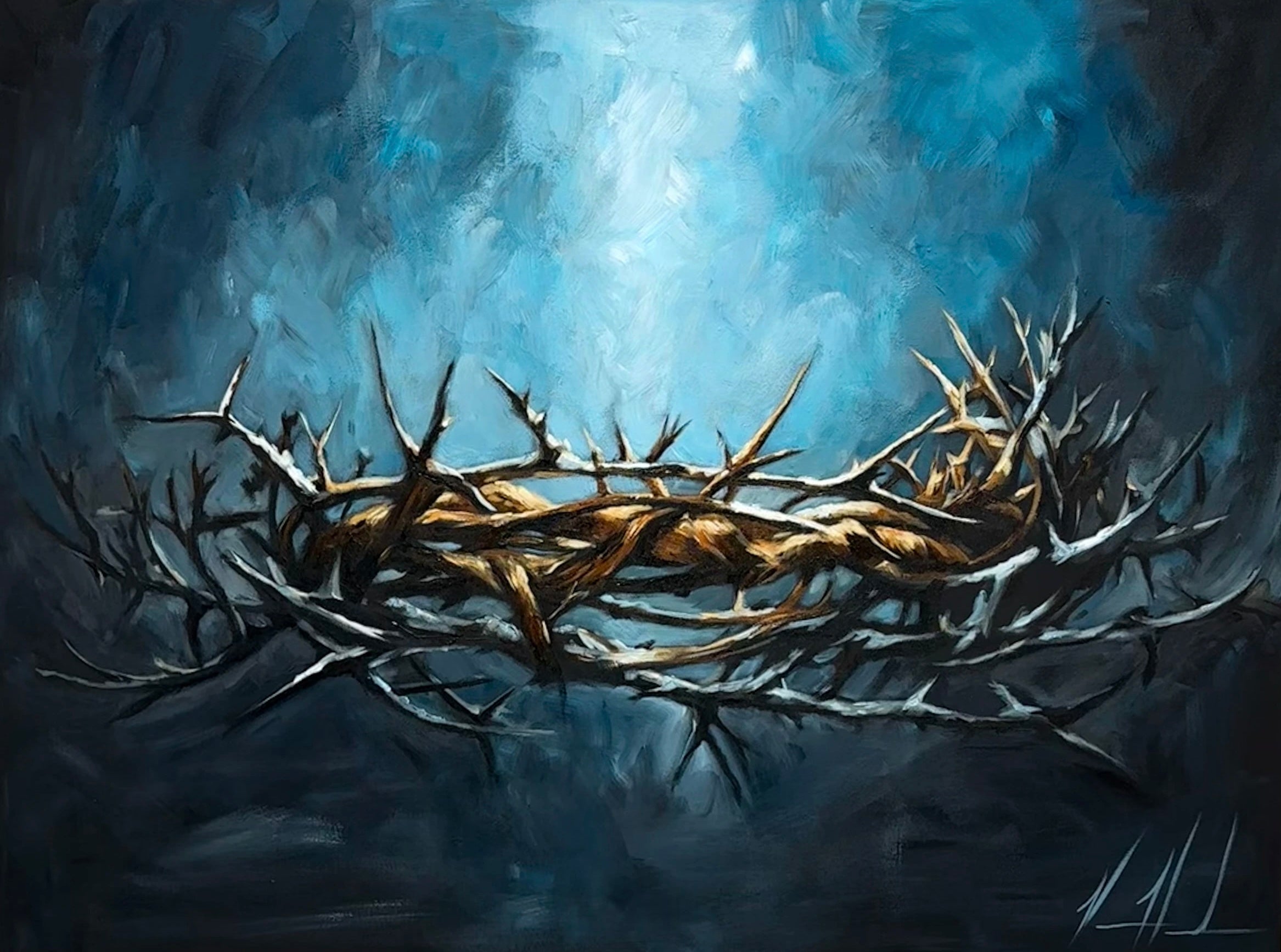 Crown of Thorns - 36”x48” Original Acrylic Painting Original Painting Vanessa Horabuena