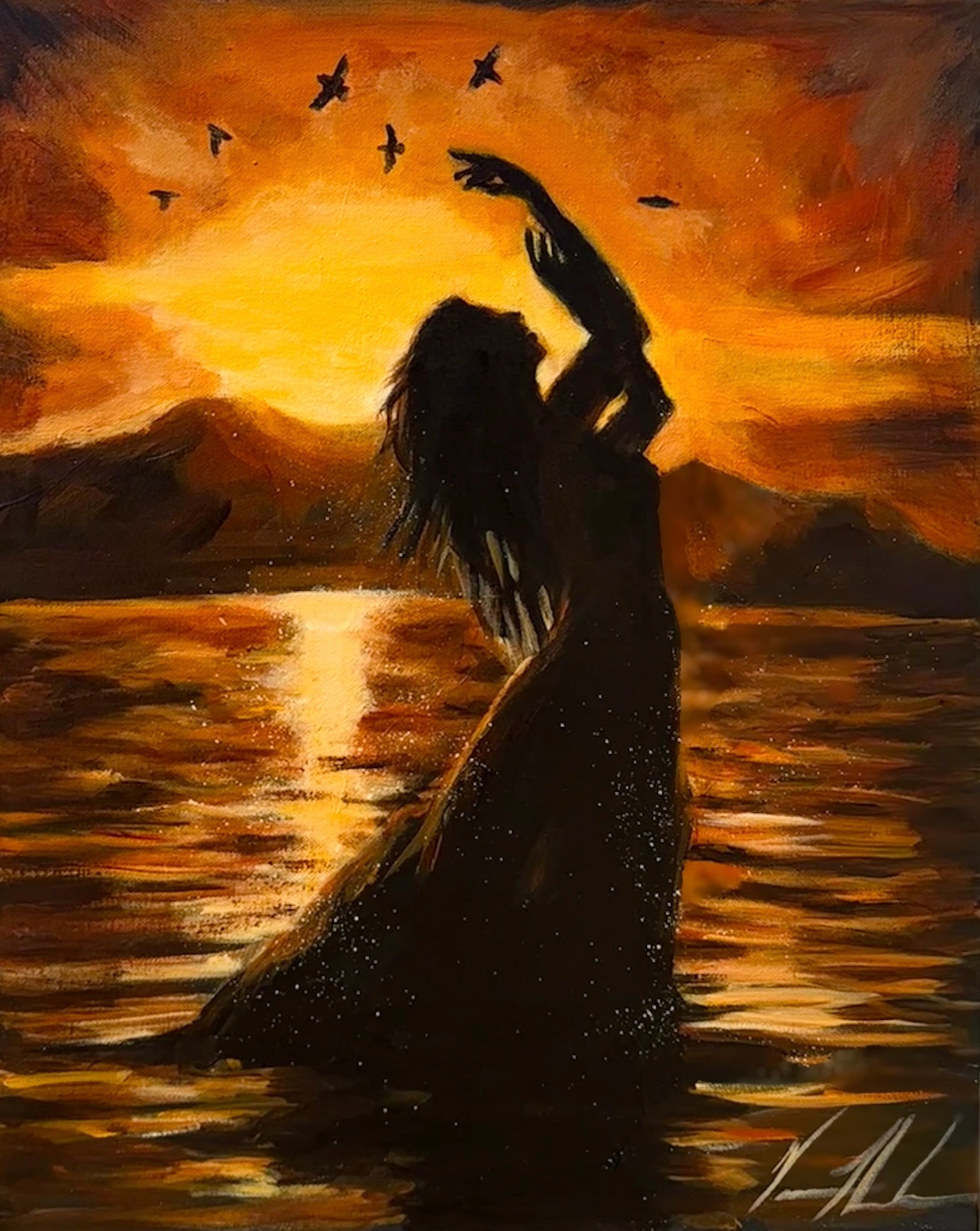 Upon the Waters - 16”x20” Original Acrylic Painting