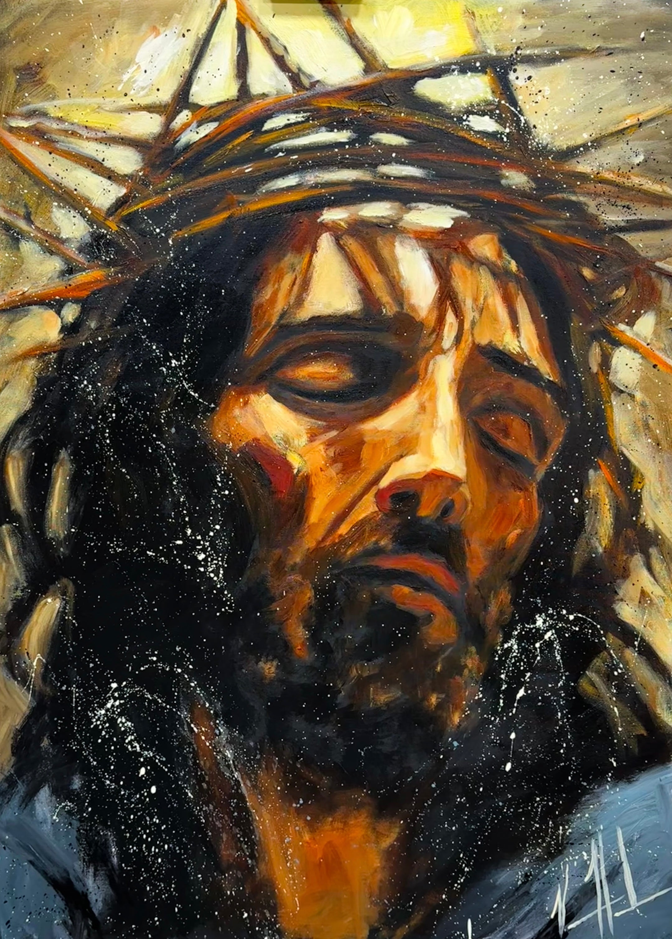 Christ is King - 36”x48” Original Acrylic Painting Original Painting Vanessa Horabuena