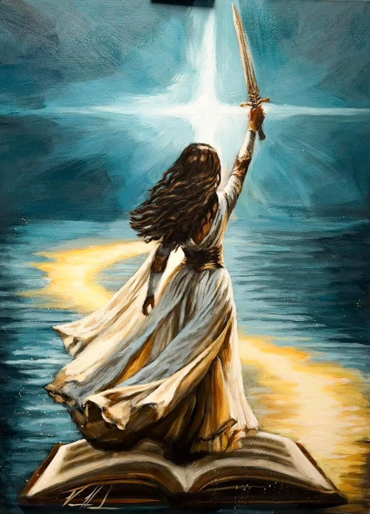 You Are the Author of My Story - 30”x40” Original Acrylic Painting Original Painting Vanessa Horabuena