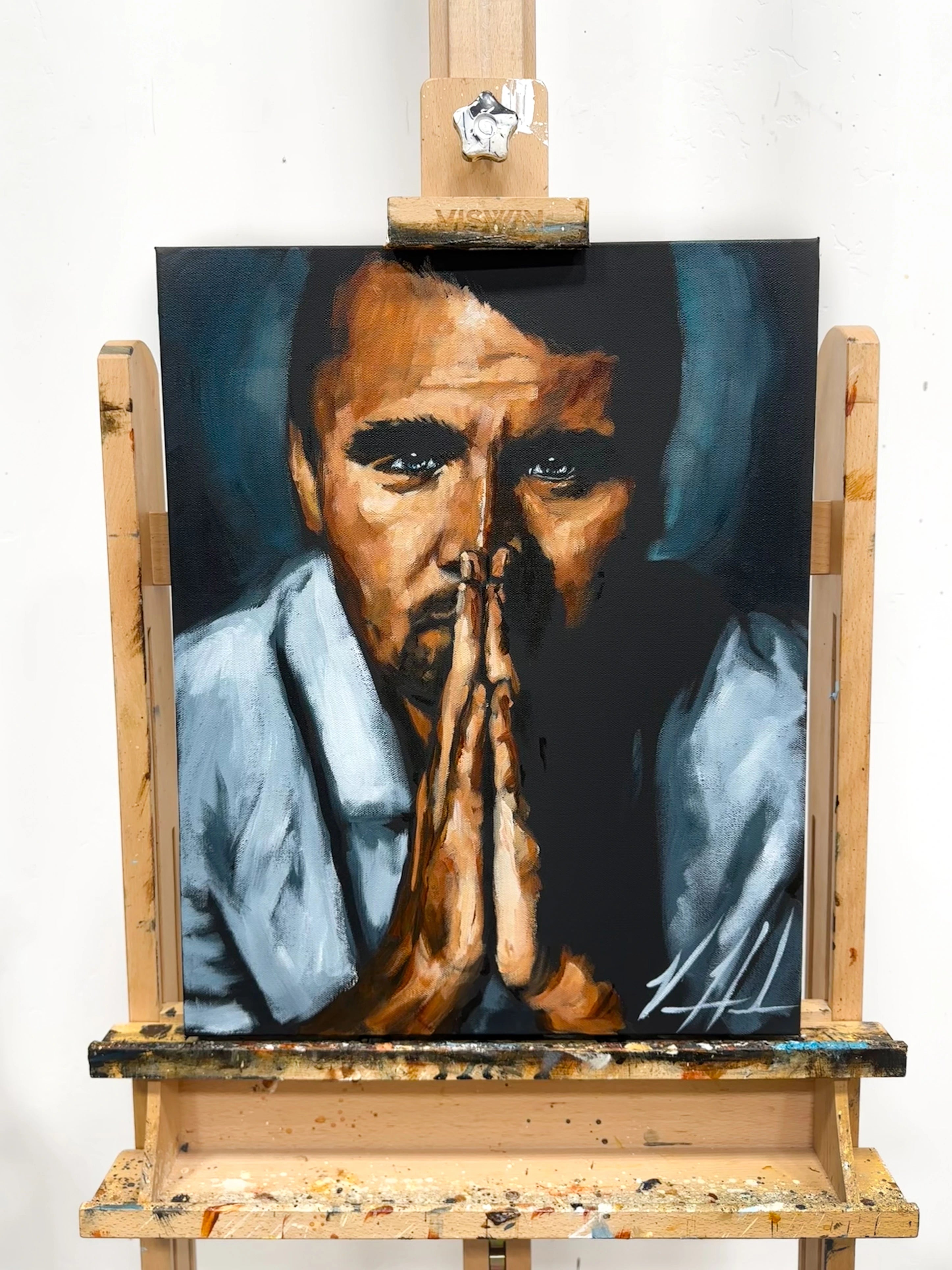Charlie Kirk - A Heroe’s Tribute - 16”x20” Original Acrylic Painting - Celebration of Life Practice Painting #2