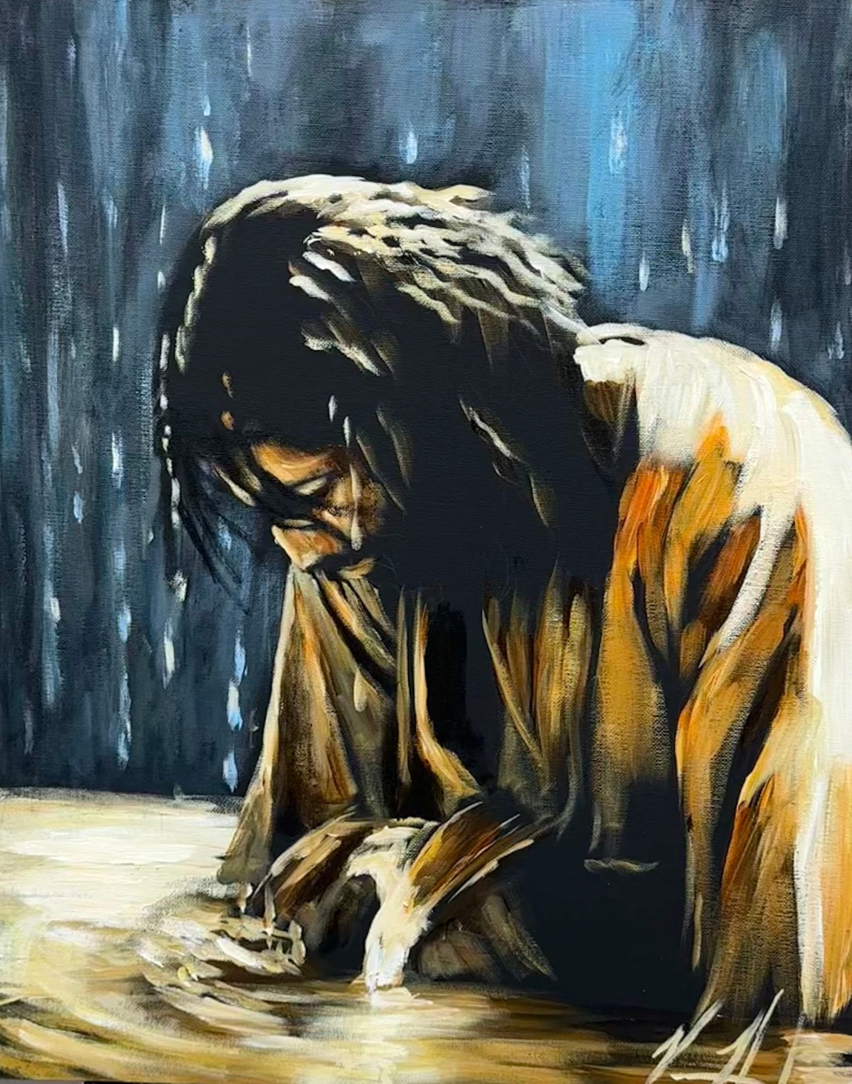 Anointed One - 16”x20” Original Acrylic Painting Original Painting Vanessa Horabuena