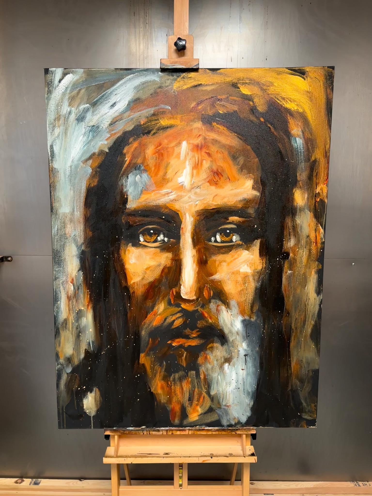 The Shroud of Turin - Resurrection Light - 36”x48” Original Acrylic Painting