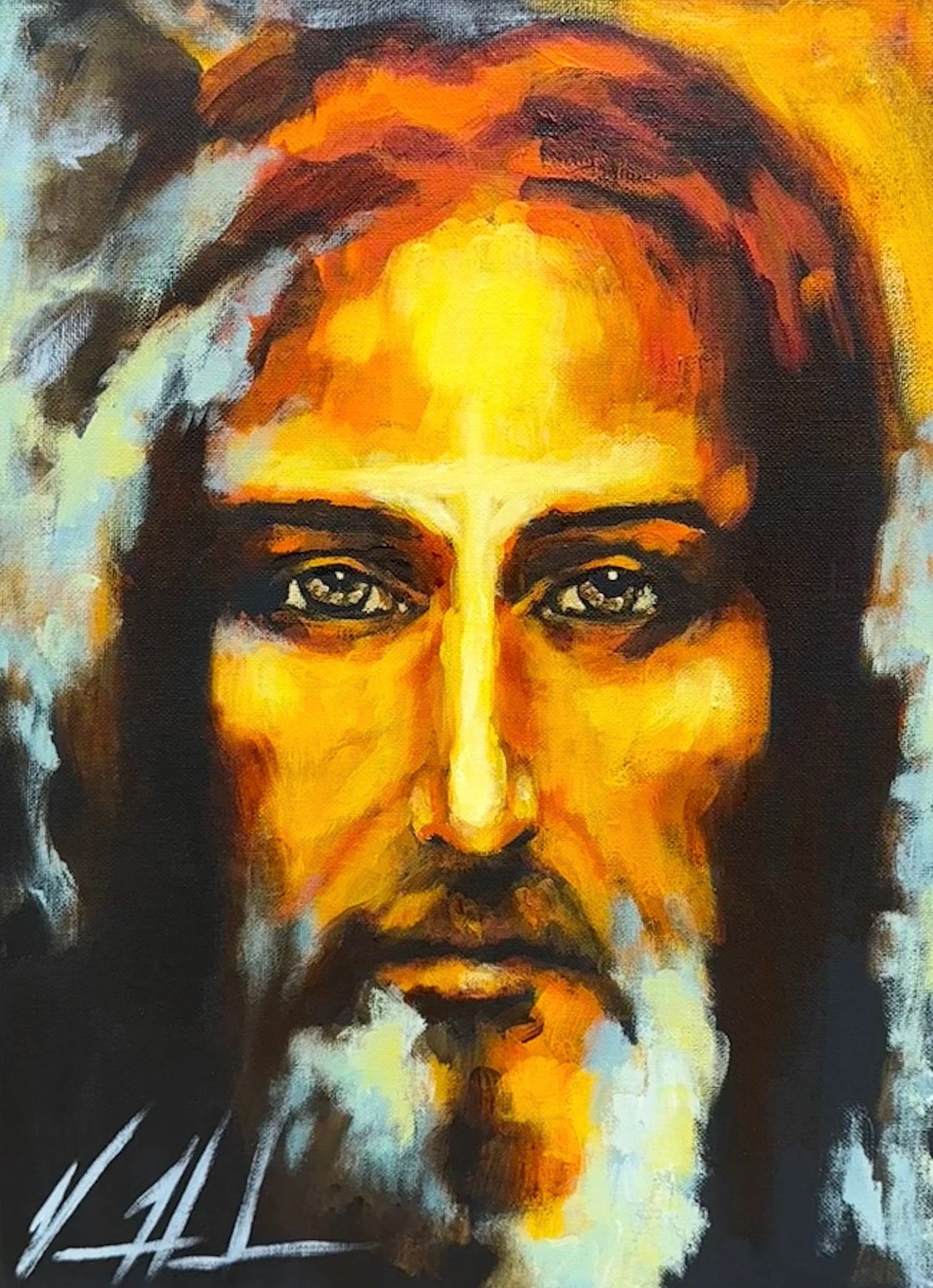 The Shroud of Turin - 12”x16” Original Acrylic Painting