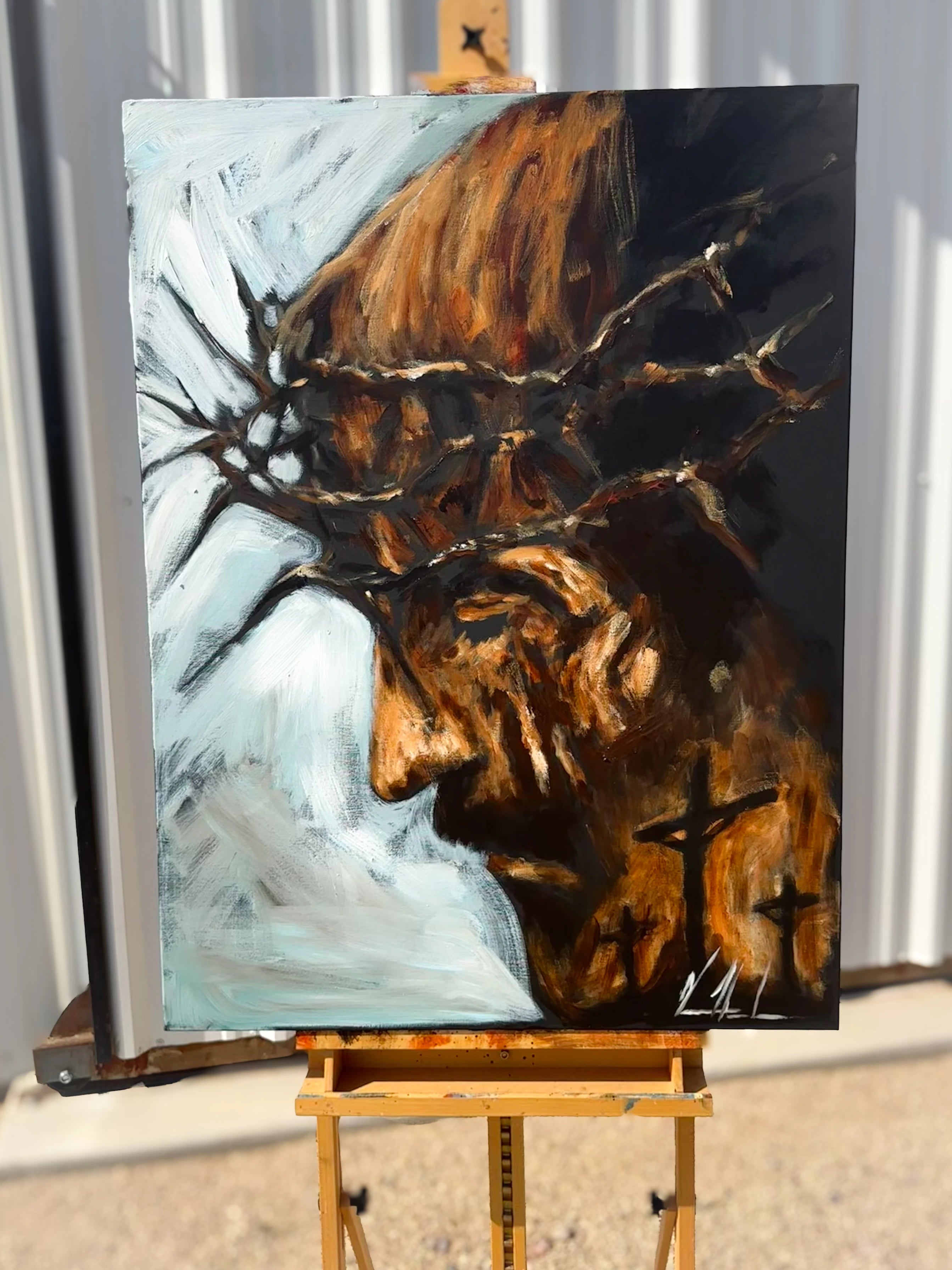 Redeemer’s Love - 30”x40” Original Acrylic Painting - LIVE WORSHIP PAINTING Original Painting Vanessa Horabuena