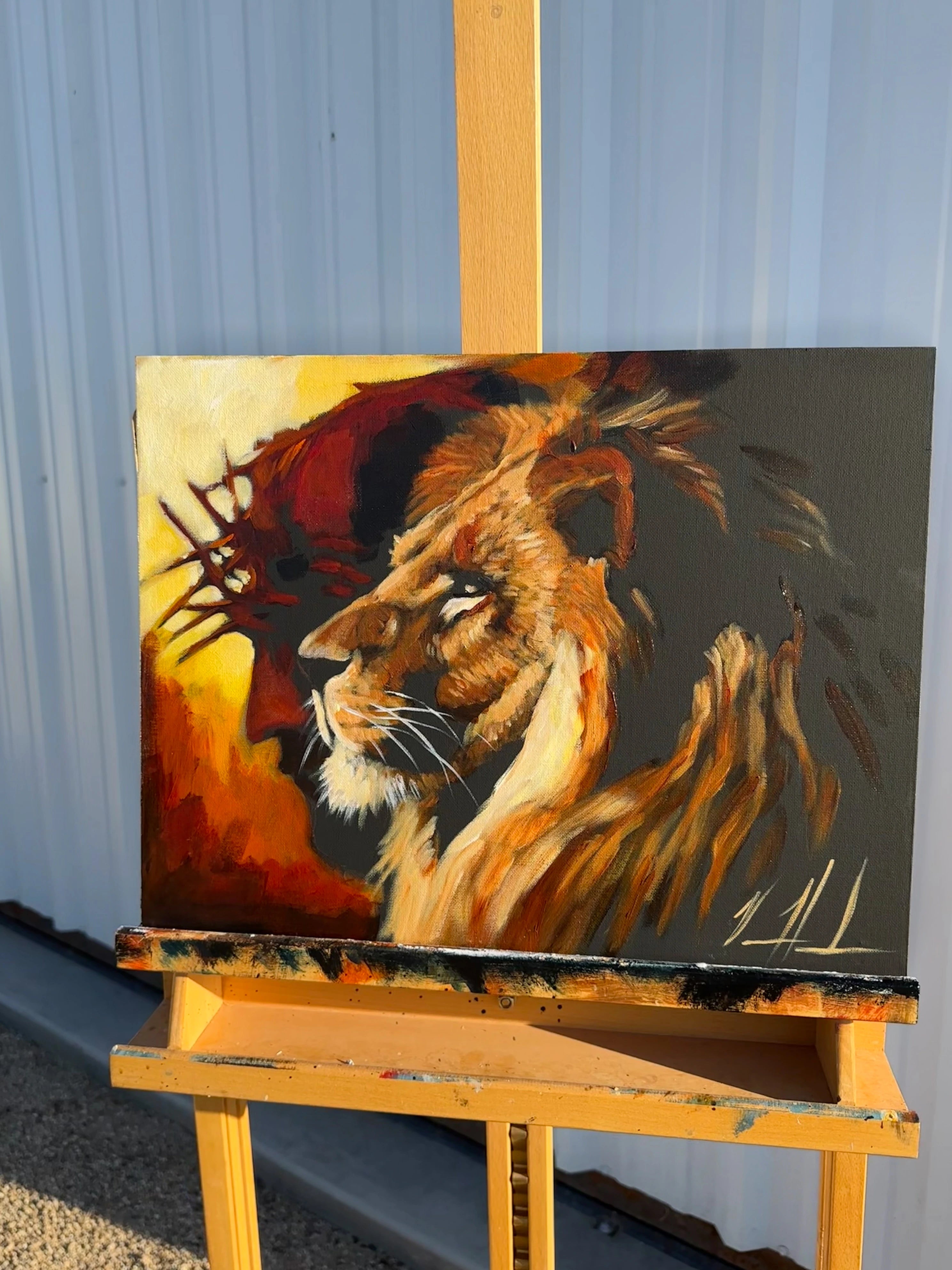 The Lion of Judah - 14”x18” Original Acrylic Painting