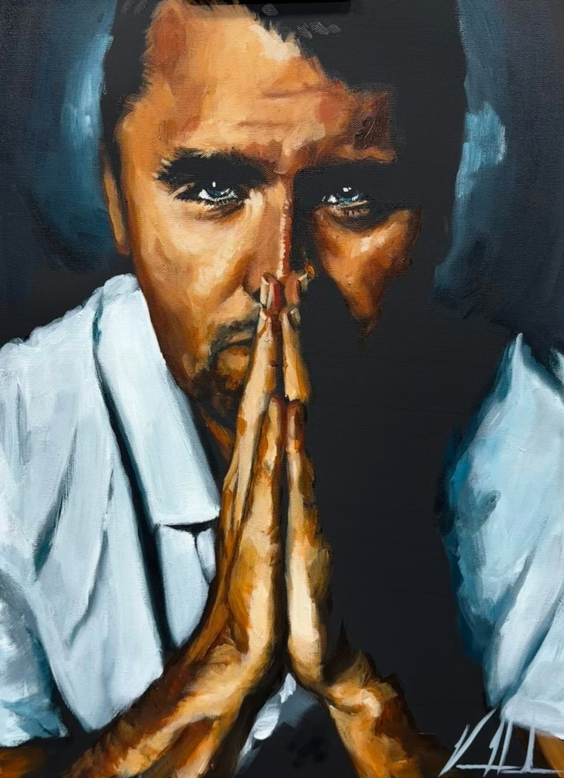 Charlie Kirk - A Heroe’s Tribute - 18”x24” Original Acrylic Painting - Celebration of Life Practice Painting #1