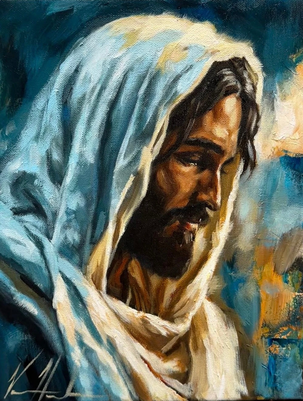 Our Beautiful Savior - 11”x14” Original Acrylic Painting