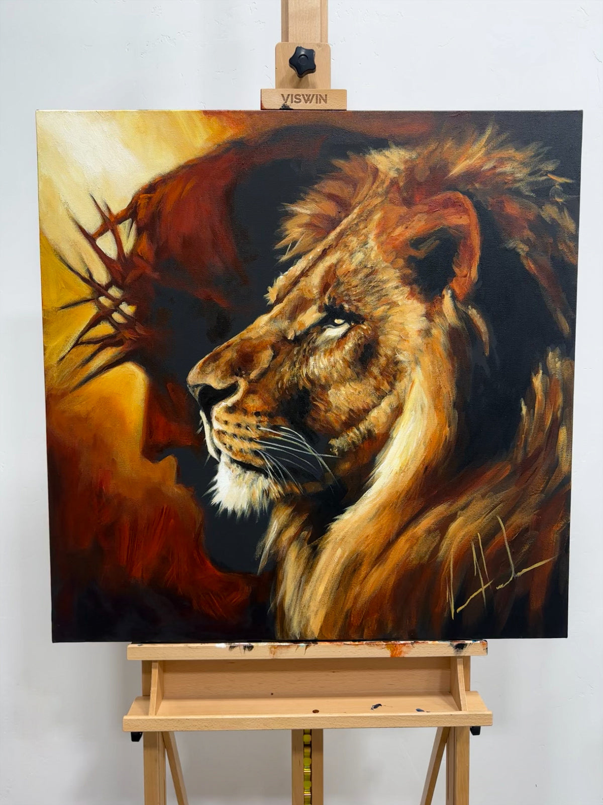 The Lion of Judah - 30”x30” Original Painting
