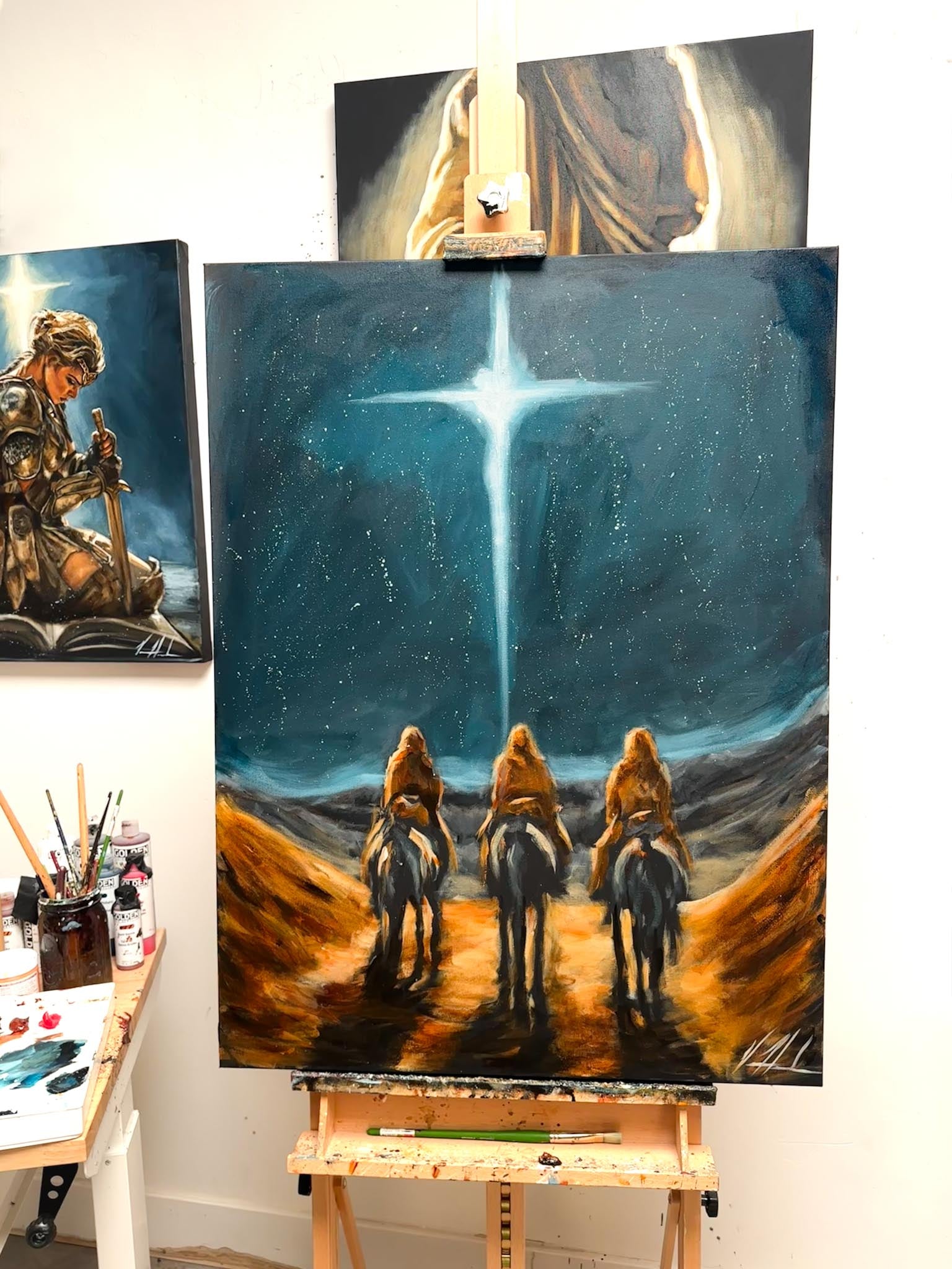 Whom Do You Seek? - 30”x40” Original Acrylic Painting - Event Speed Painting