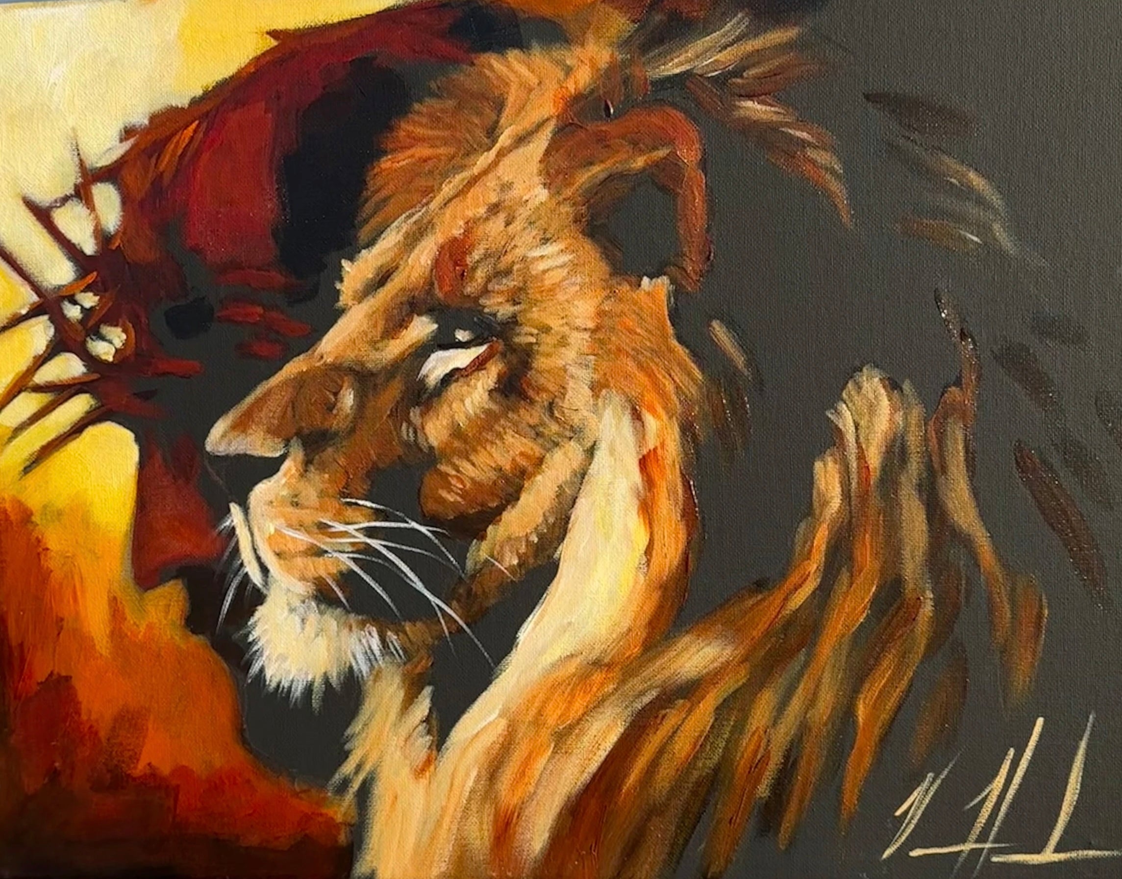 The Lion of Judah - 14”x18” Original Acrylic Painting