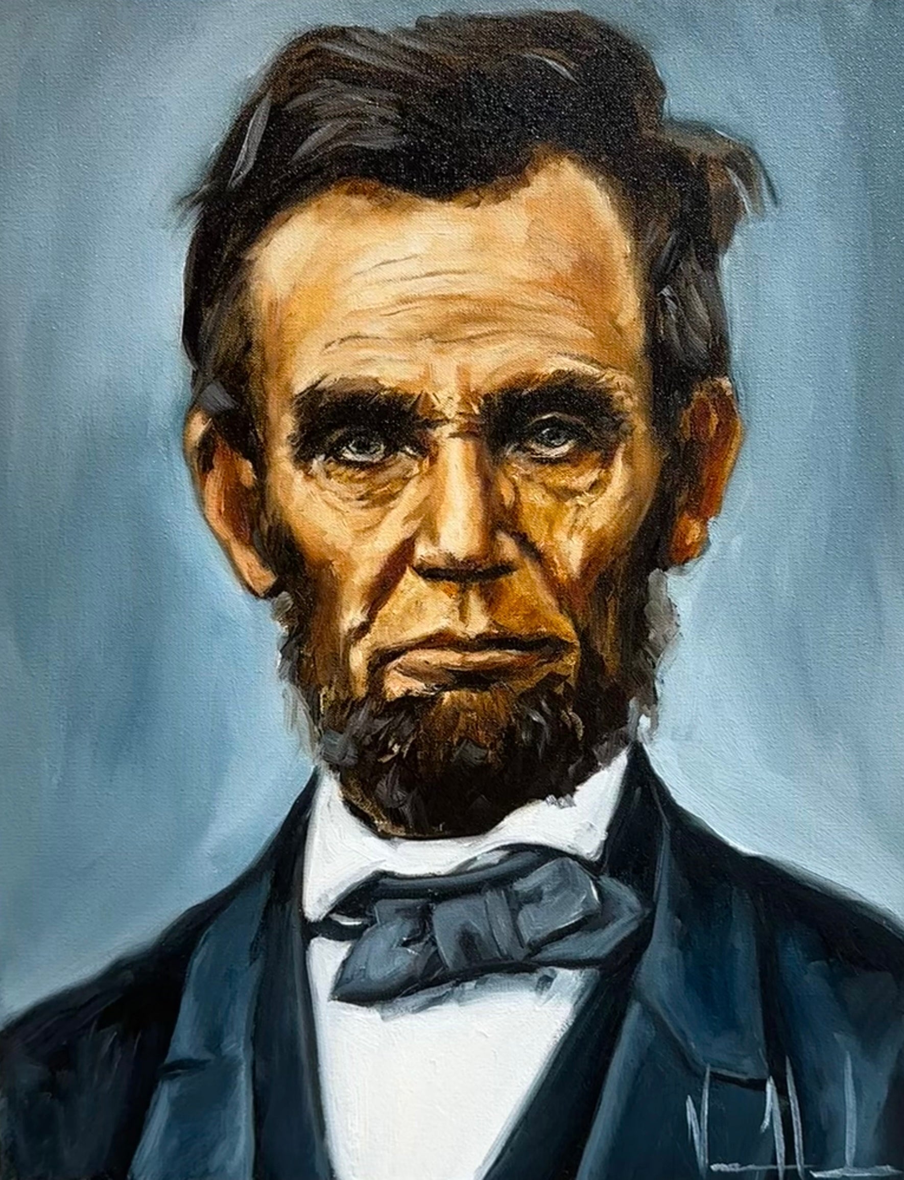 Abe - 16”x20” Original Oil Painting Original Painting Vanessa Horabuena