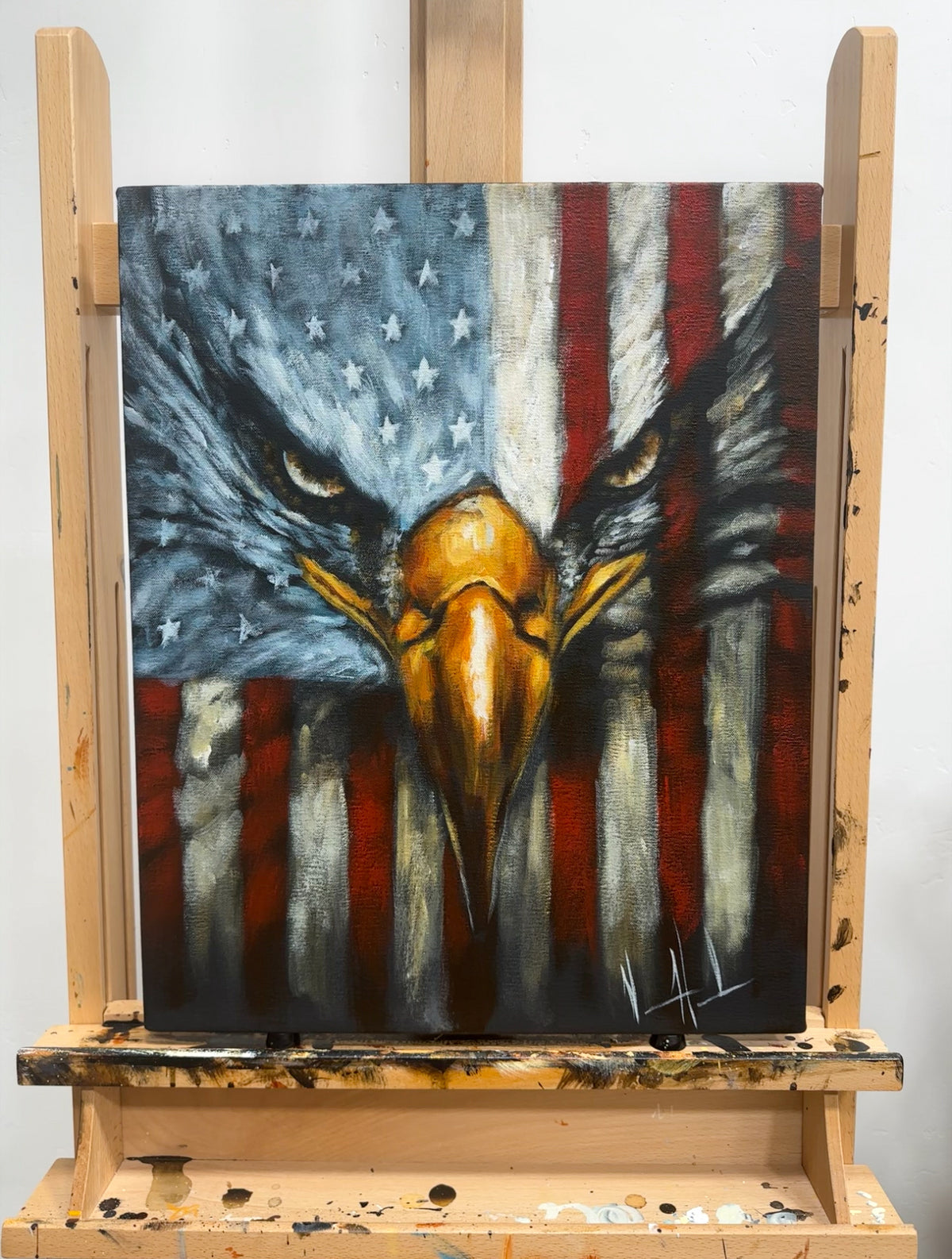 Stripes of Freedom - 16”x20” Original Acrylic Painting