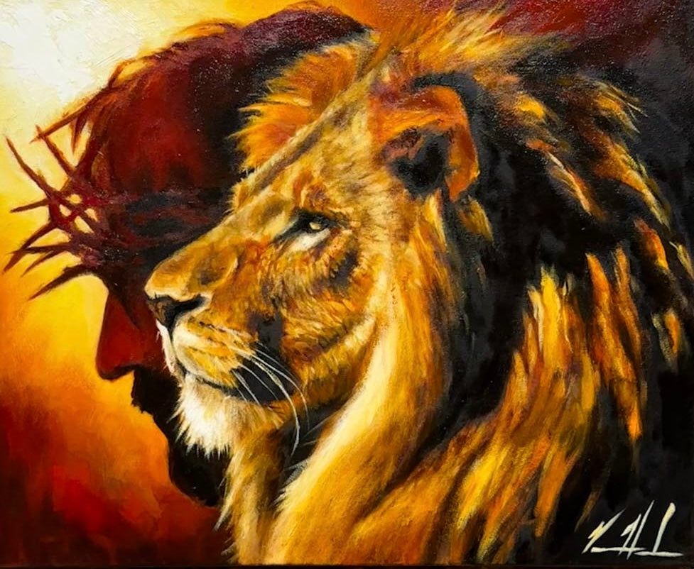 The Lion of Judah - 16”x20” Original Oil Painting Original Painting Vanessa Horabuena