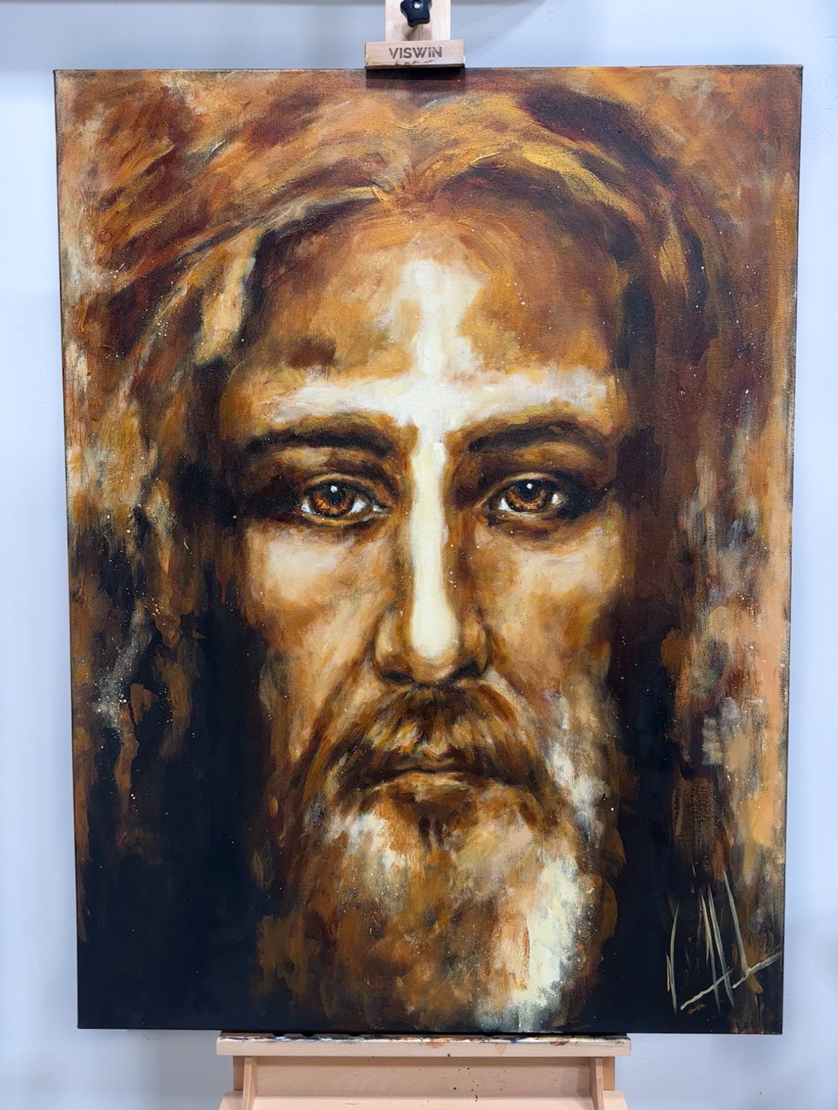 The Shroud of Turin - Resurrection Light - 36”x48” Original Acrylic Painting