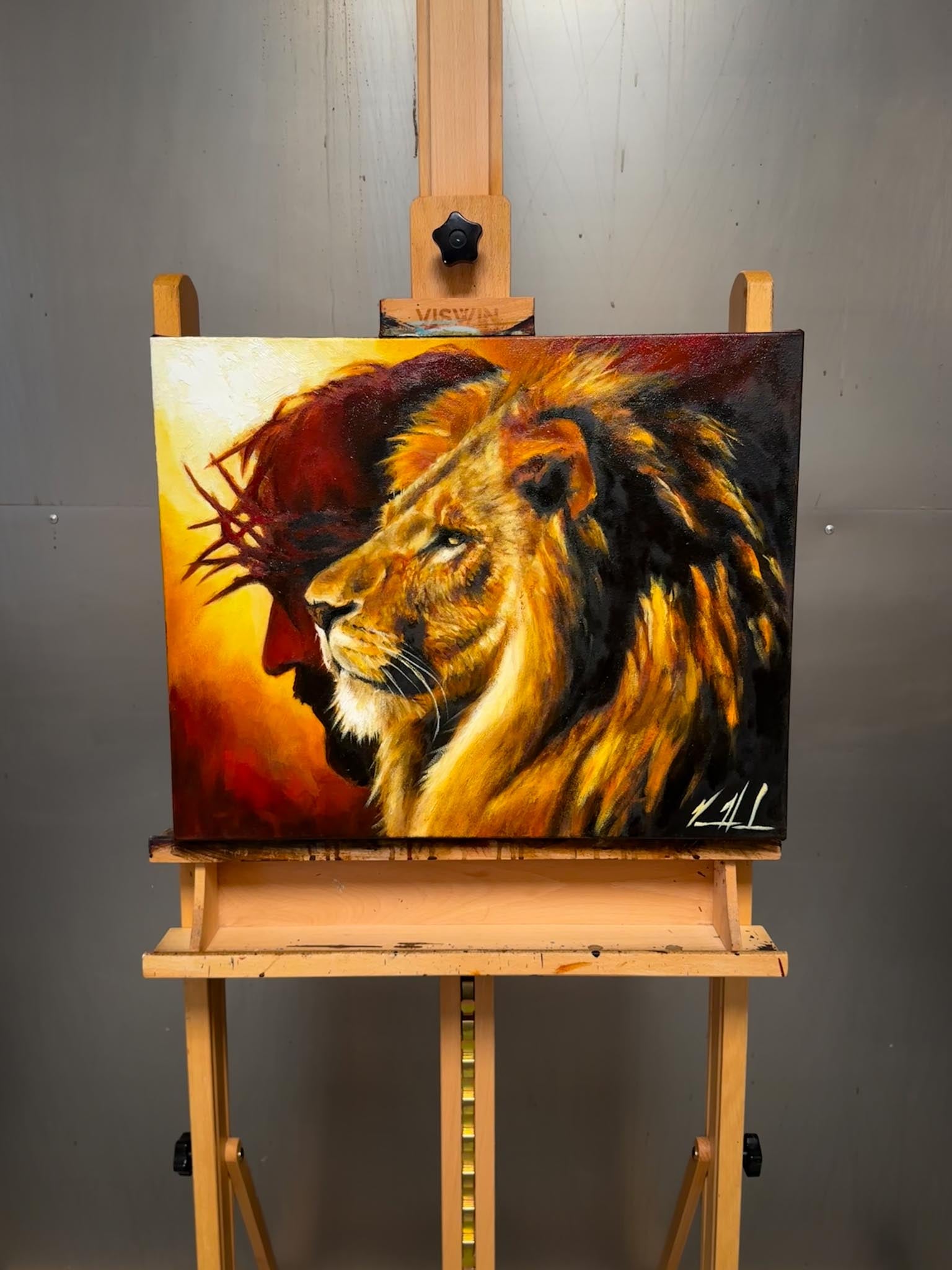 The Lion of Judah - 16”x20” Original Oil Painting Original Painting Vanessa Horabuena