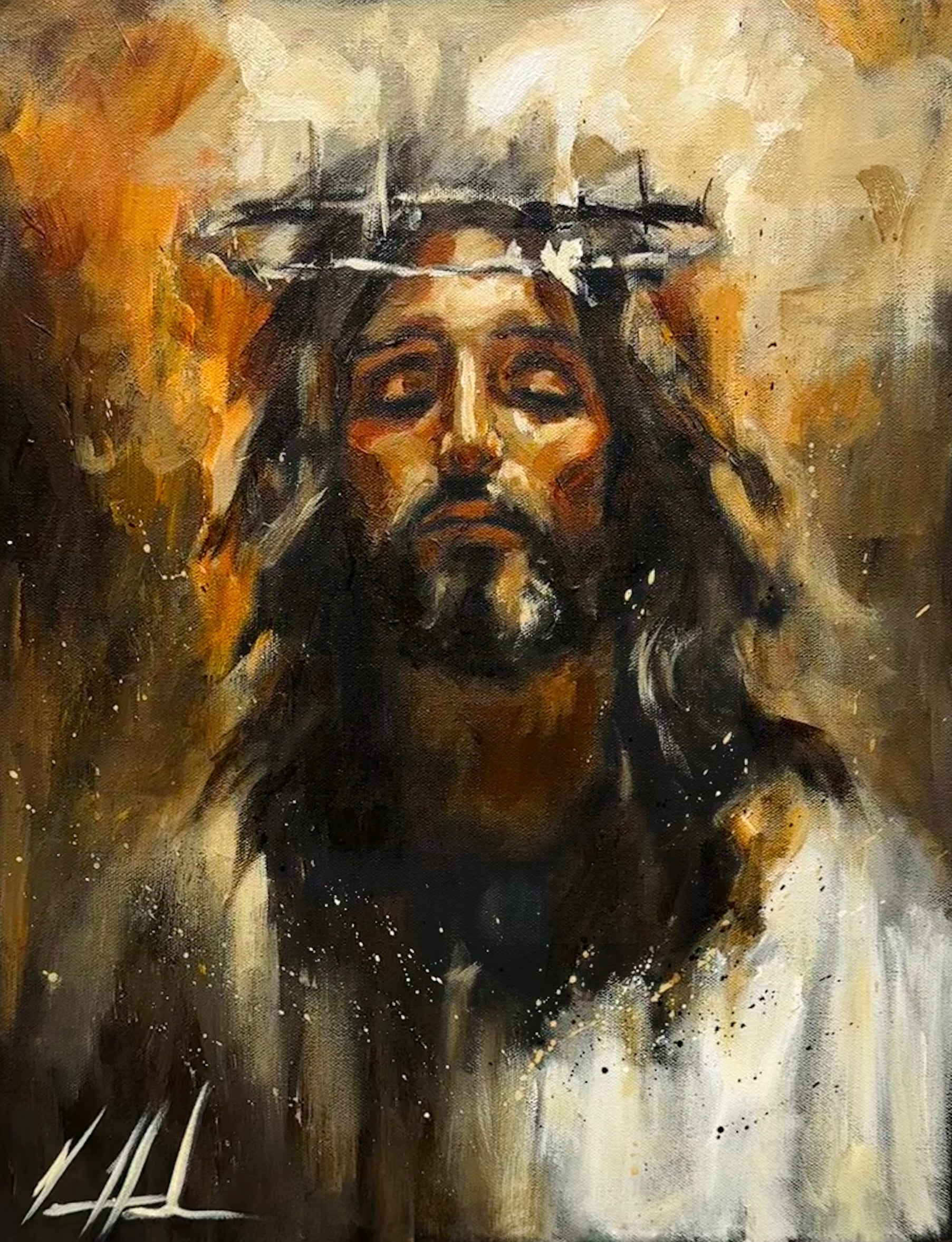 Holy One - 16”x20” Original Acrylic Painting Original Painting Vanessa Horabuena