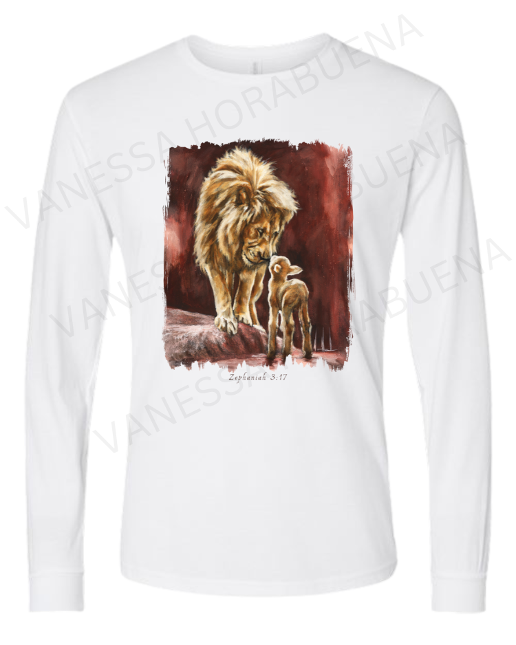 The Heart of God - Unisex T-Shirt Vanessa Horabuena Long Sleeve White Small