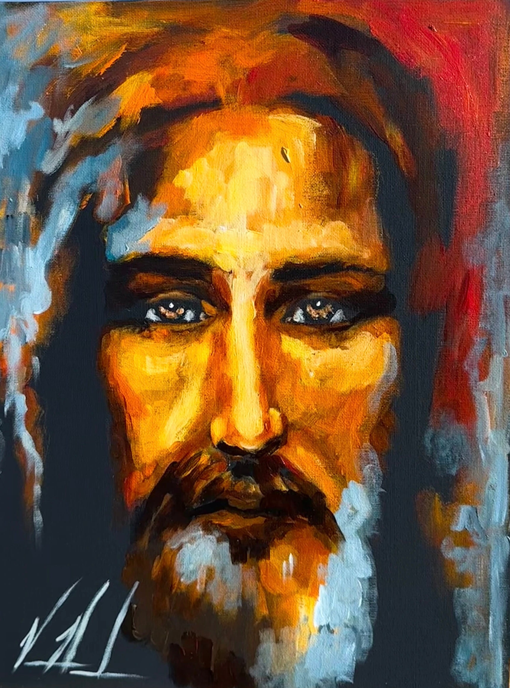 The Shroud of Turin - 12”x16” Original Acrylic Painting