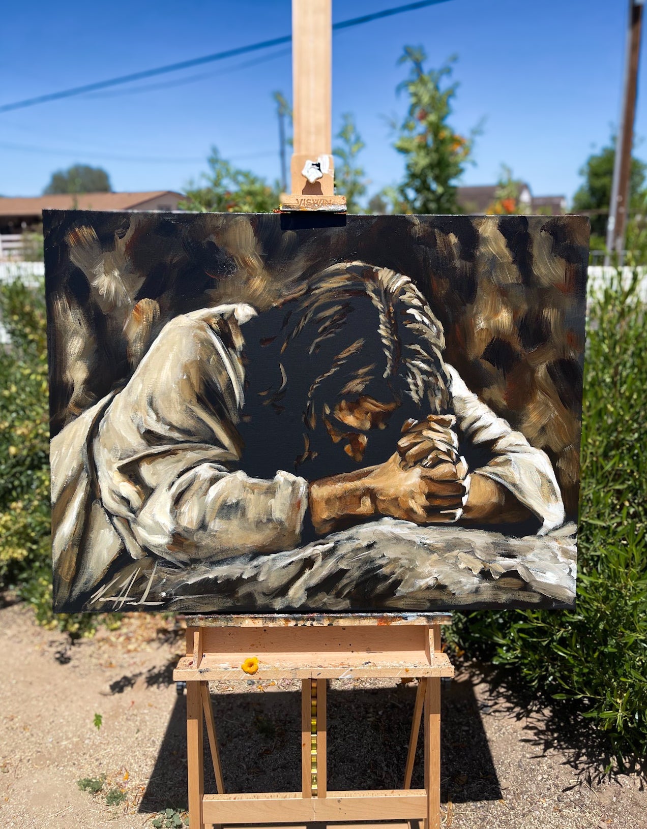 Thy Will Be Done - 30"X40" Original Acrylic Painting Original Painting Vanessa Horabuena