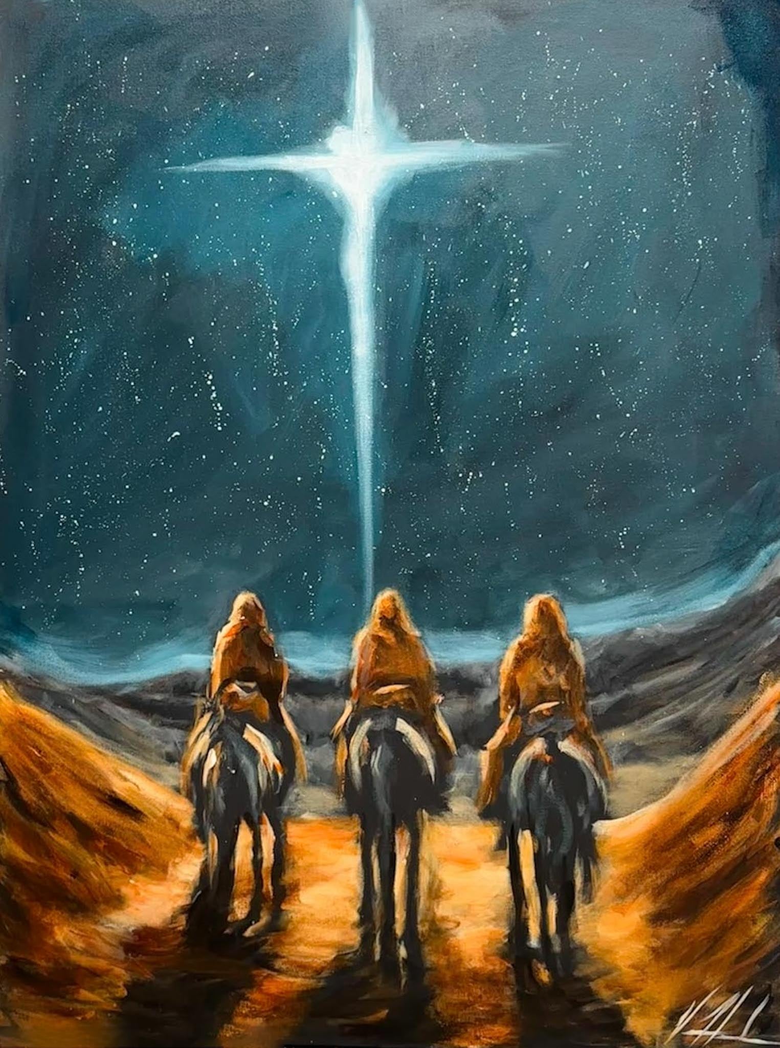 Whom Do You Seek? - 30”x40” Original Acrylic Painting - Event Speed Painting