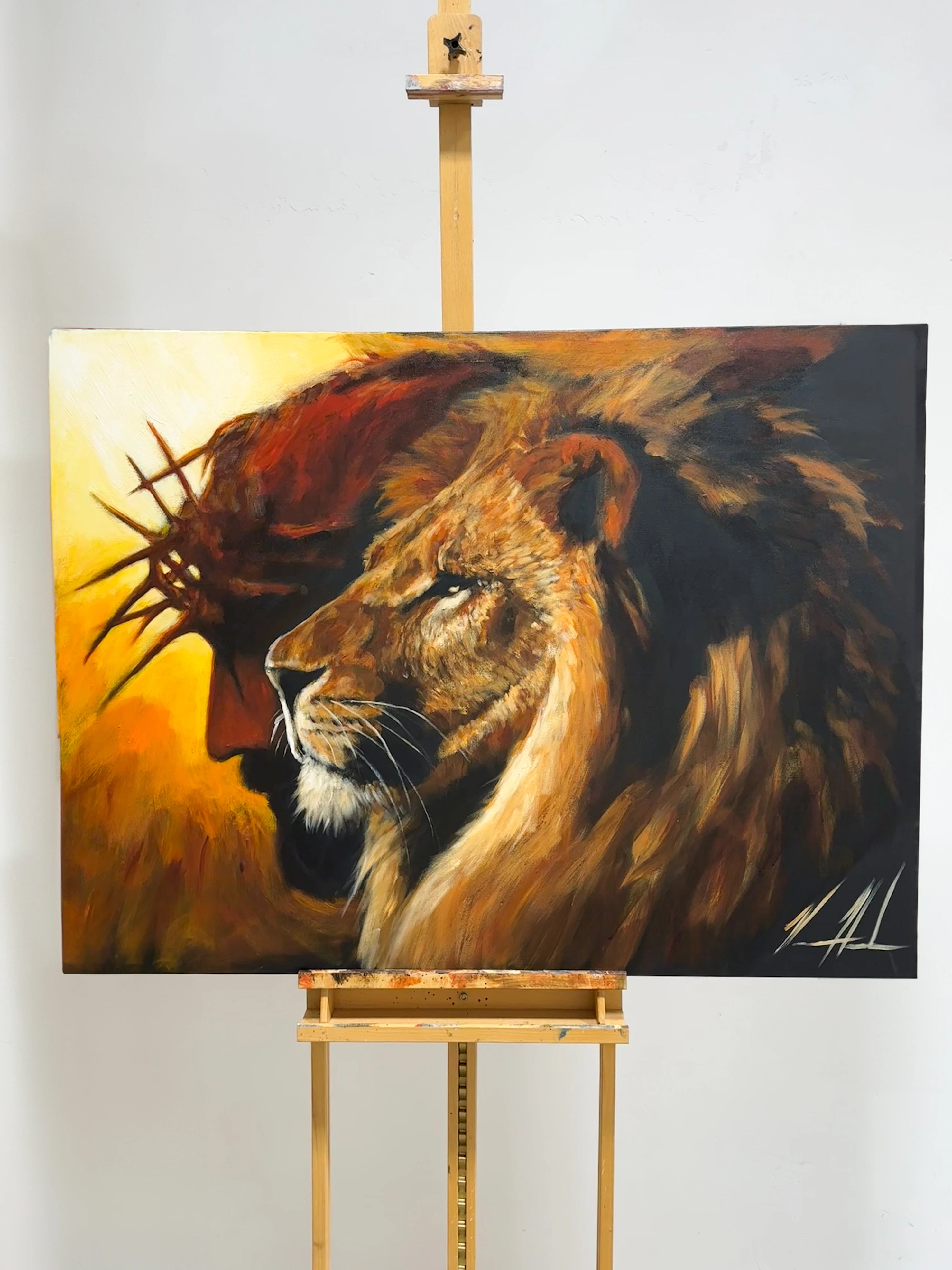 The Lion of Judah - 36”x48” Original Acrylic Painting Original Painting Vanessa Horabuena