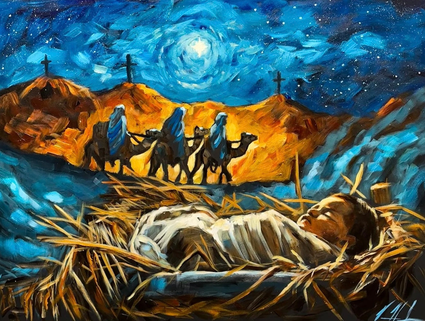 Behold Your King - 30”x40” Original Acrylic Painting