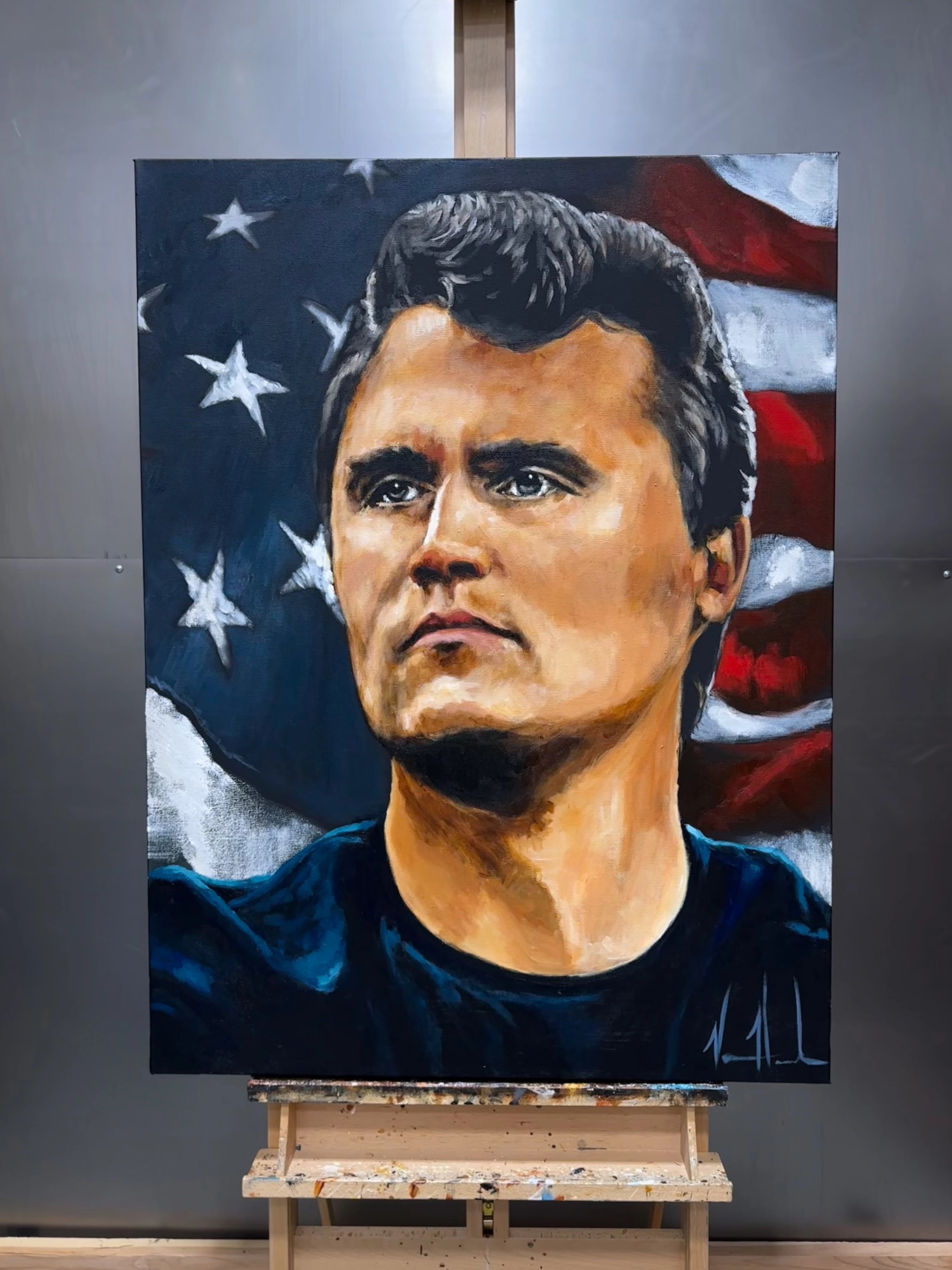 Charlie Kirk - The American Martyr - 30”x40” Original Acrylic Painting