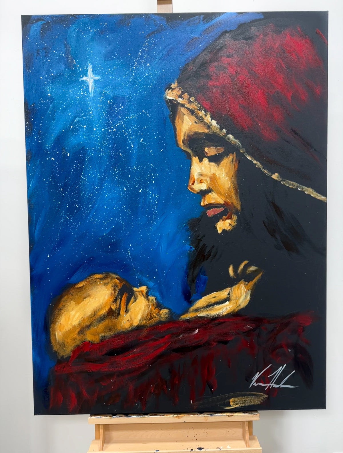A Savior is Born - 36”x48” Original Acrylic Painting