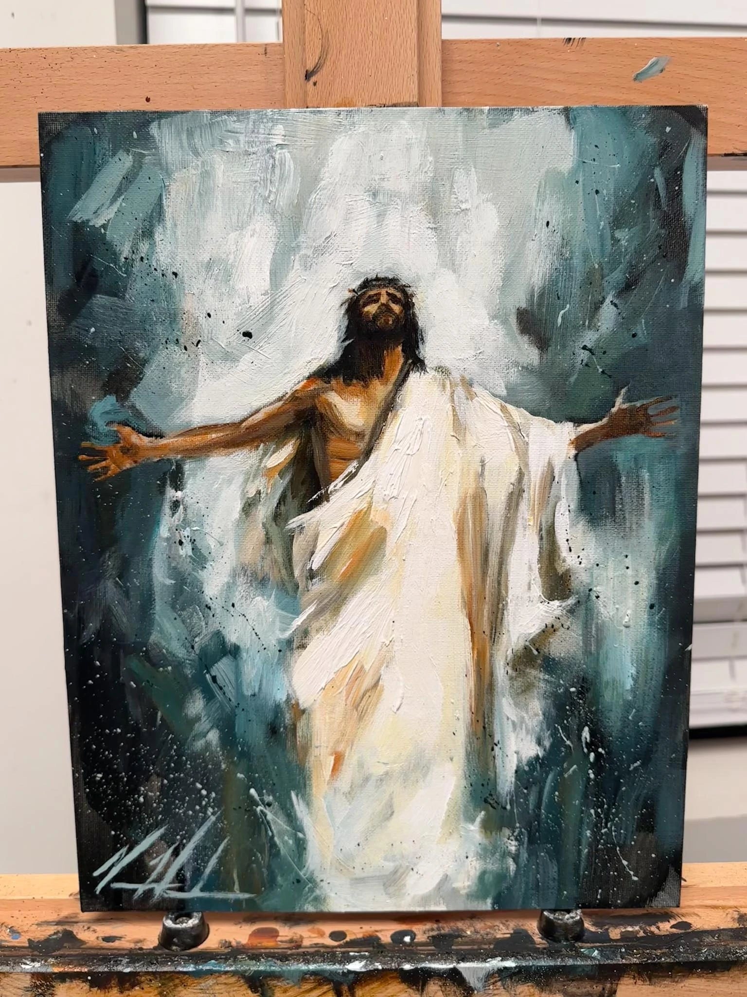 Salvation Has Come - 11”x14” Original Acrylic Painting Original Painting Vanessa Horabuena