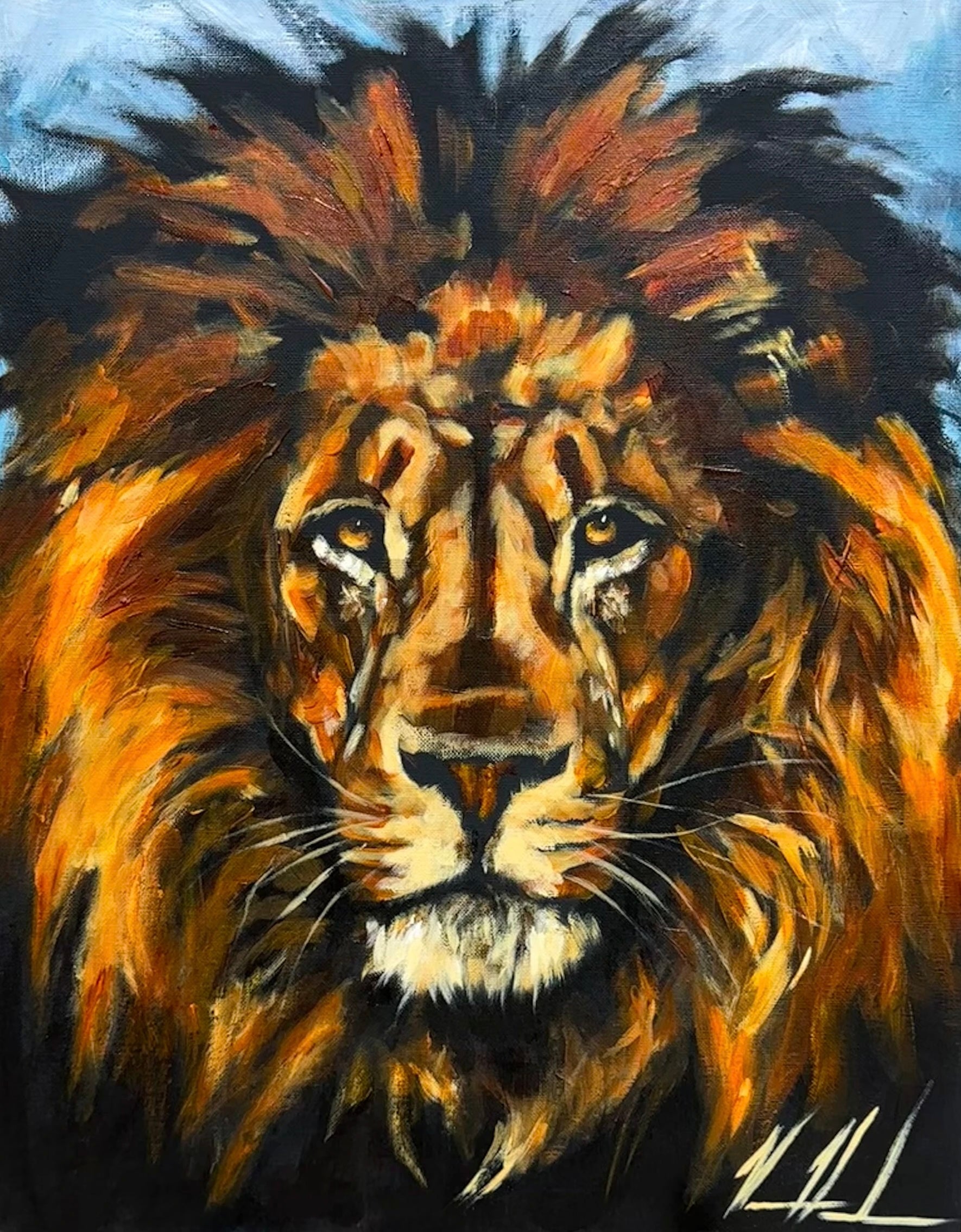 King of Heaven - 16”x20” Original Acrylic Painting