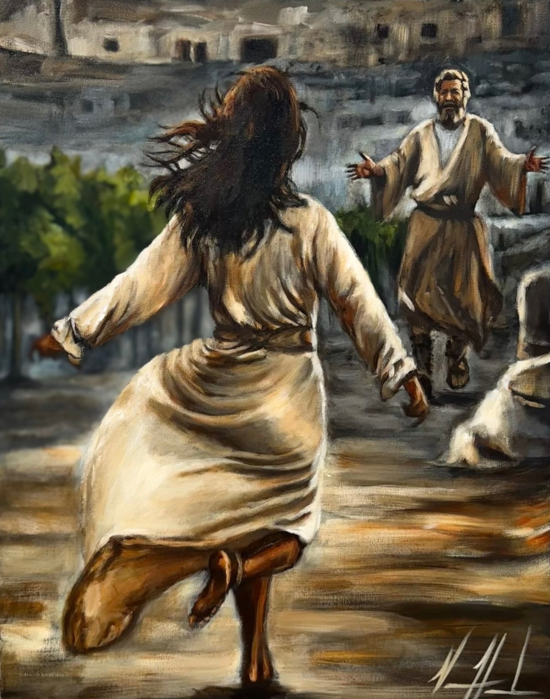 The Prodigal Daughter - 24”x30” Original Acrylic Painting Original Painting Vanessa Horabuena