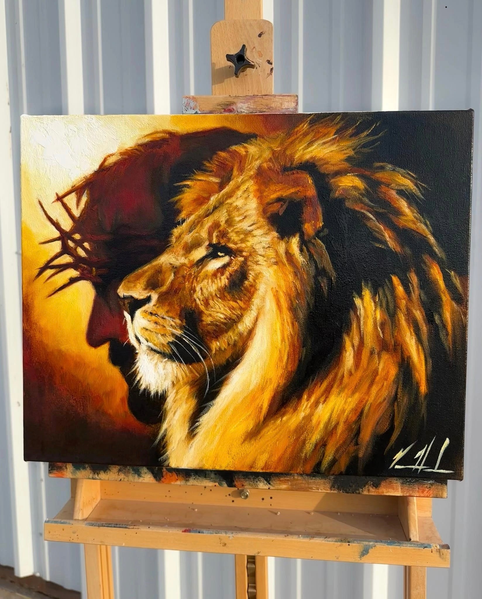 The Lion of Judah - 16”x20” Original Oil Painting Original Painting Vanessa Horabuena