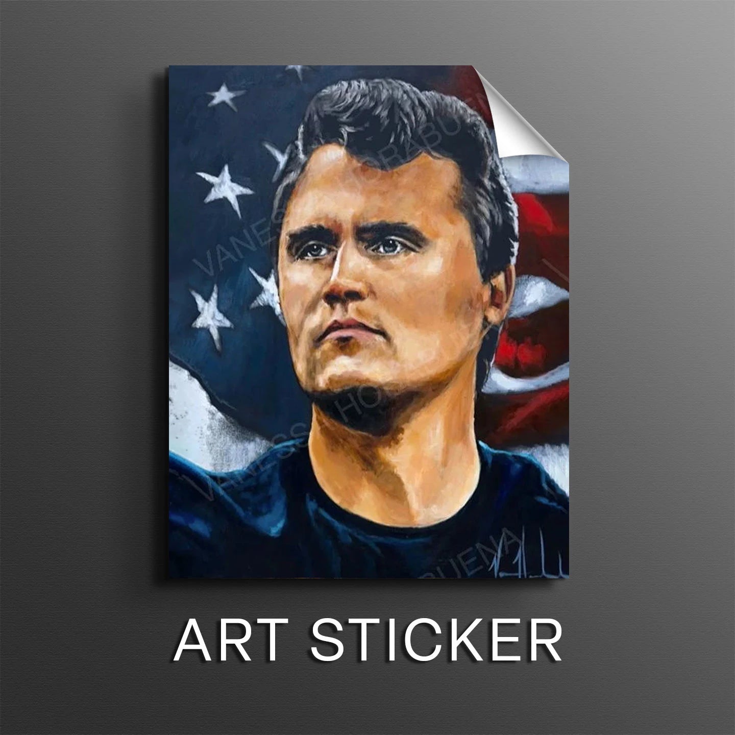 Charlie Kirk - An American Martyr - Sticker Sticker Vanessa Horabuena