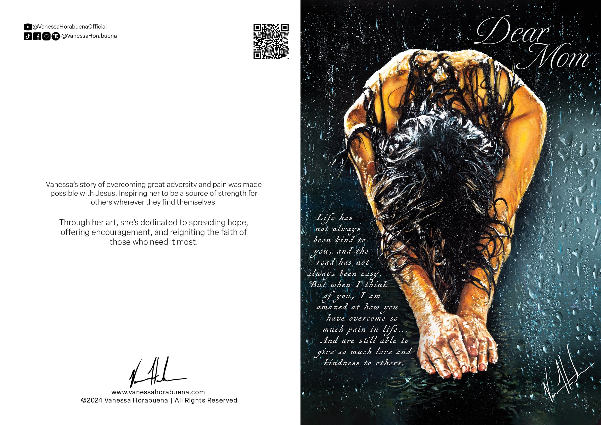 Mother's Day Greeting Card 'The Art of Surrender' Vanessa Horabuena