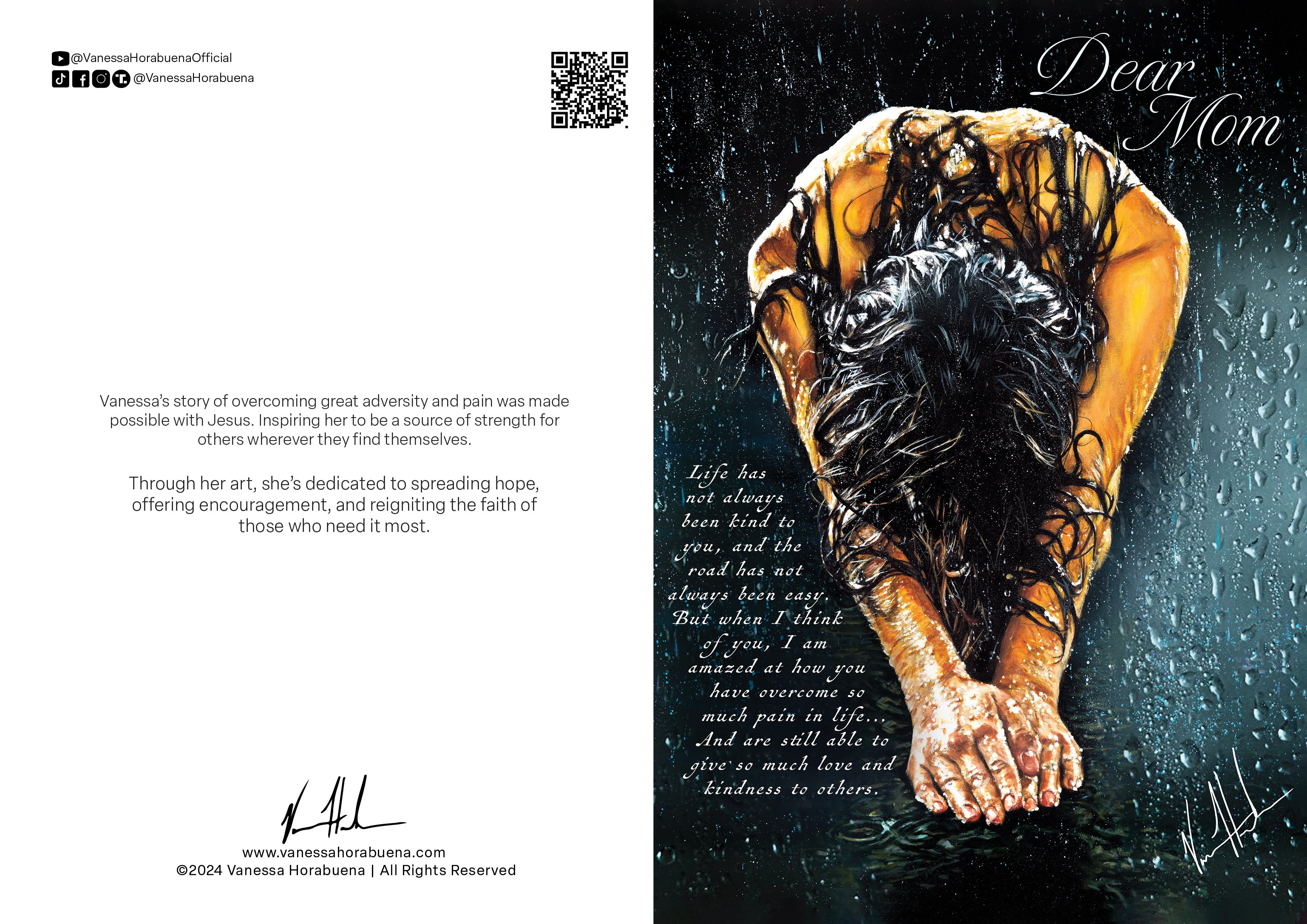 Mother's Day Greeting Card 'The Art of Surrender' Vanessa Horabuena