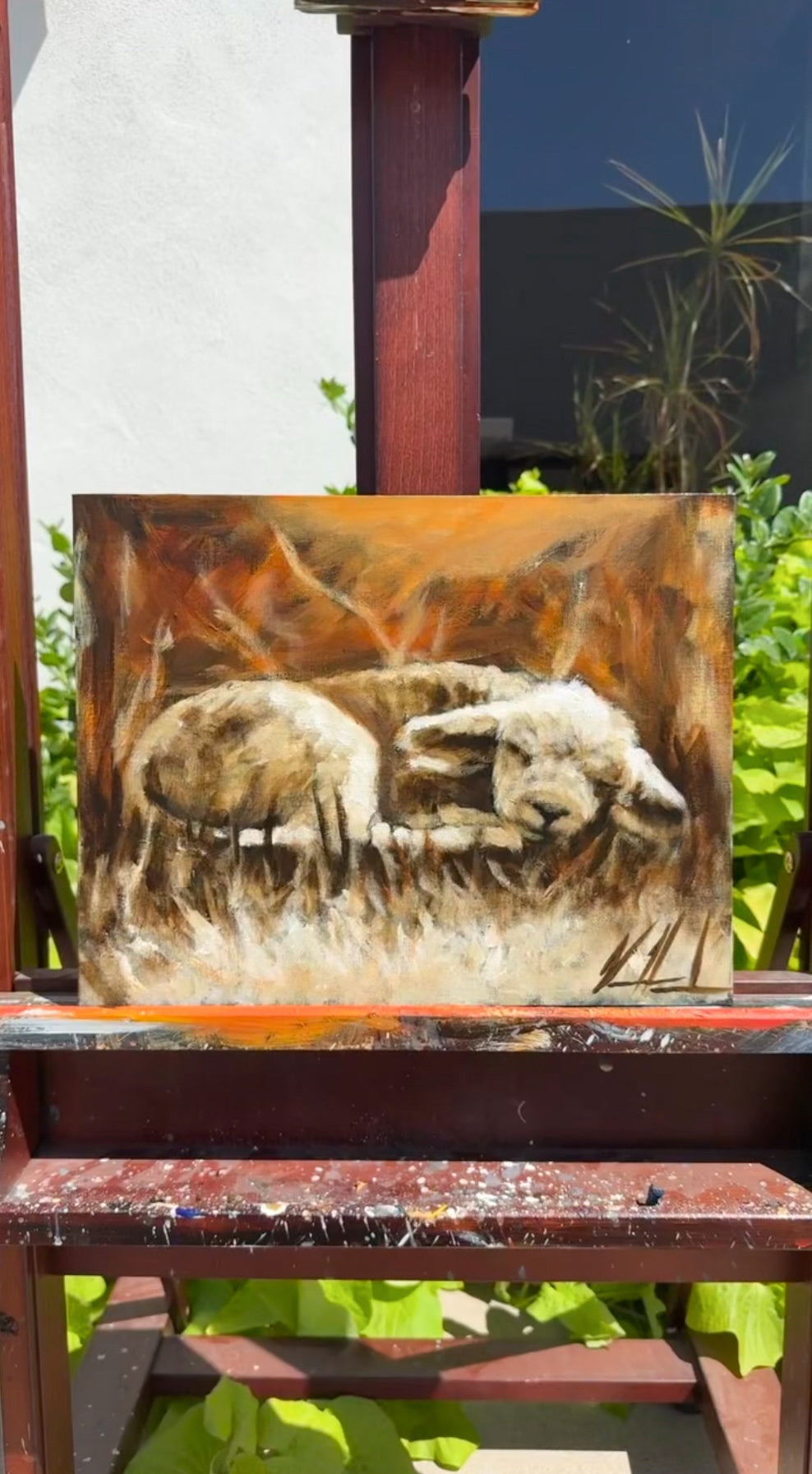 Resting in Heaven’s Hands - 11”x14” Original Acrylic Painting Original Painting Vanessa Horabuena