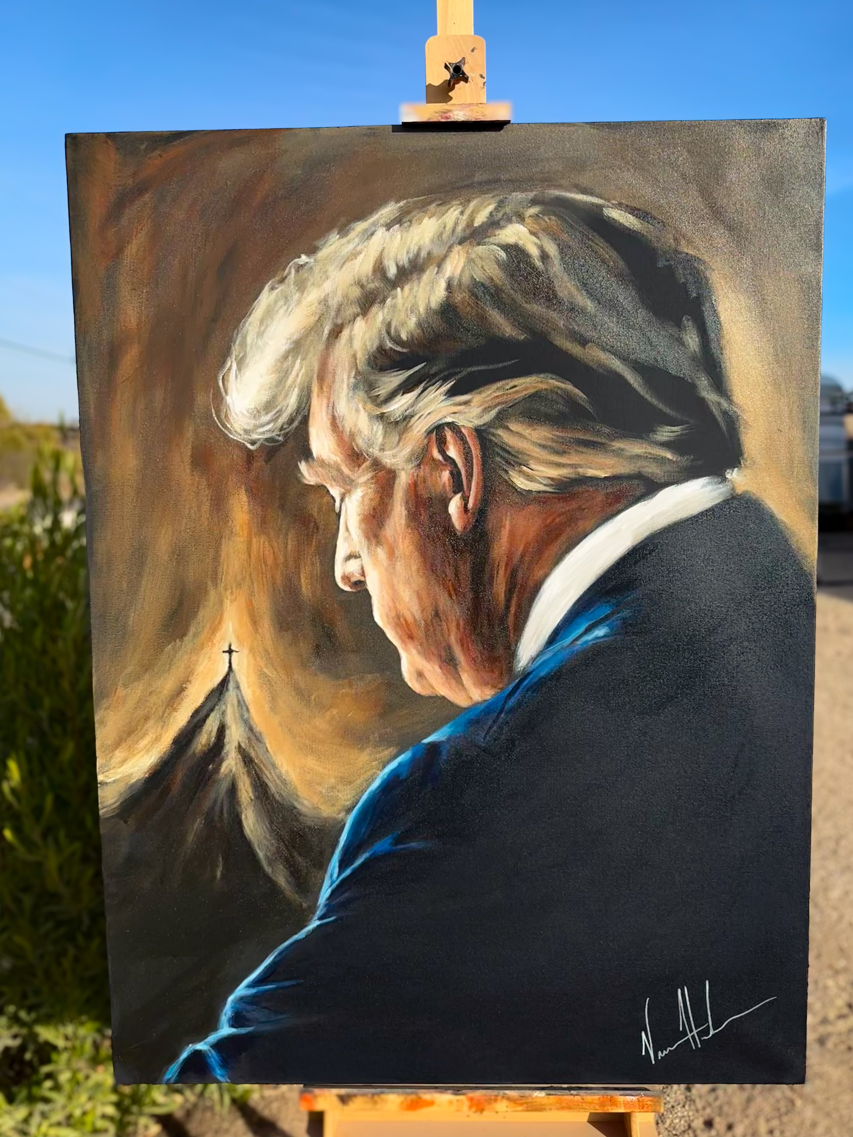 Prayers for Our President - 36”x48” Original Acrylic Painting Original Painting Vanessa Horabuena