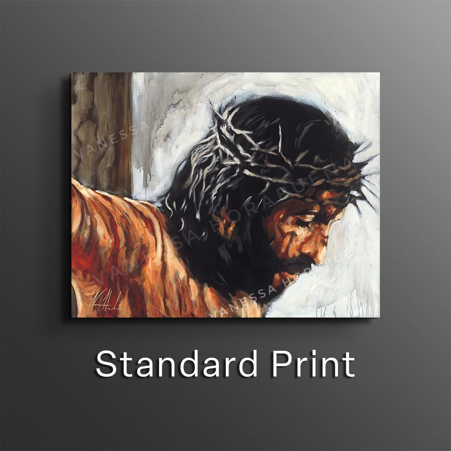 By His Wounds, We Are Healed - White Background Jesus Art Print Vanessa Horabuena