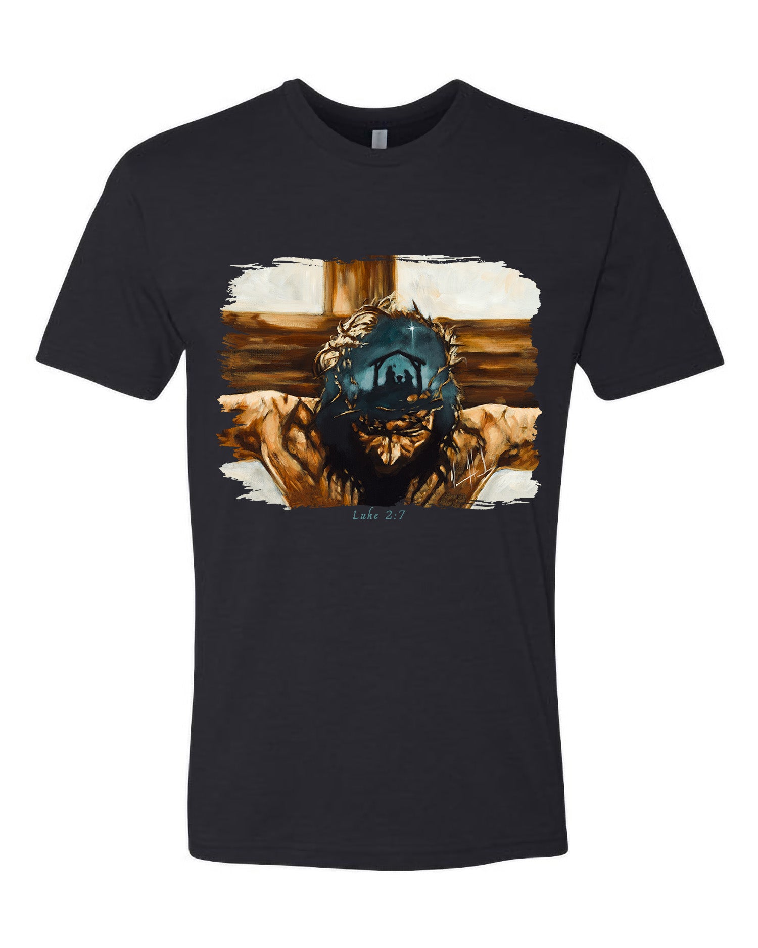 Love's True Story - Unisex T-Shirt Poly-Blend Vanessa Horabuena Short Sleeve Black Small