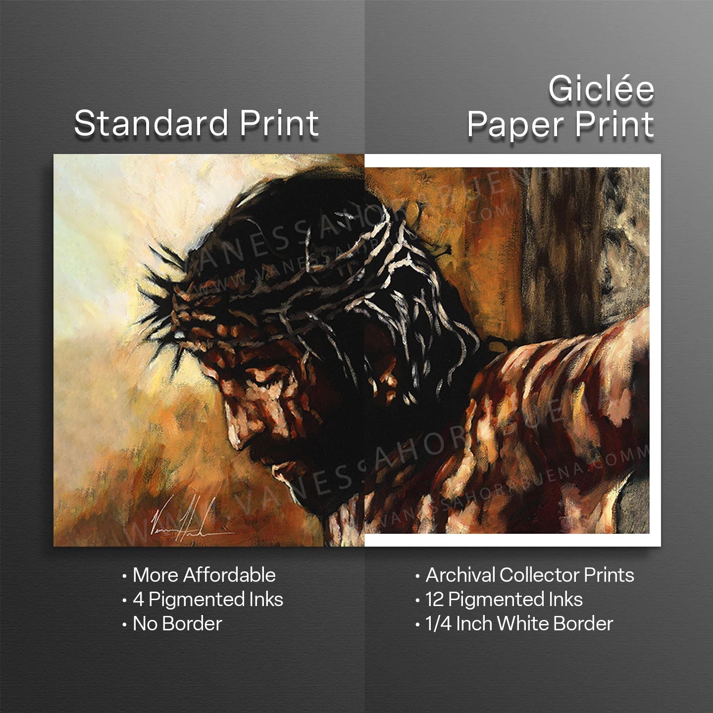 By His Wounds We Are Healed RE-DESIGNED! Jesus Art Print Vanessa Horabuena