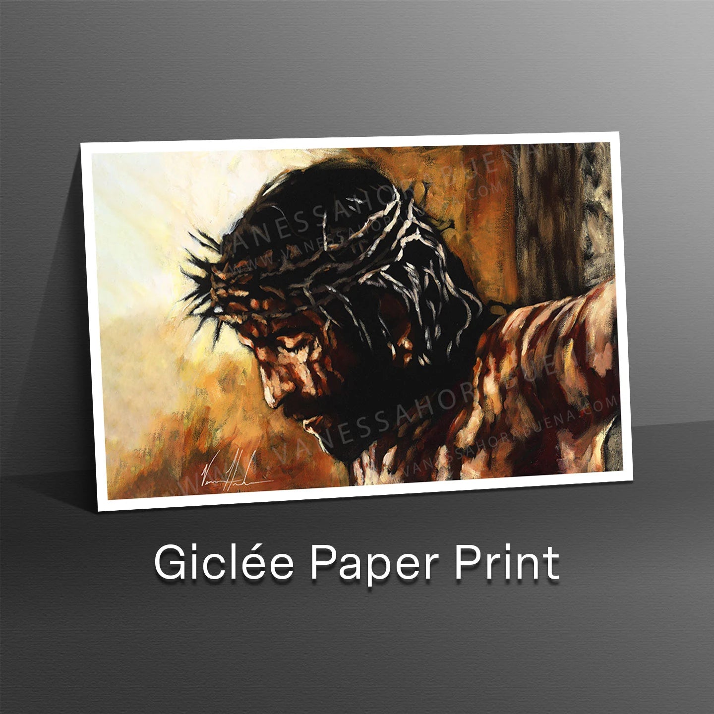 By His Wounds We Are Healed RE-DESIGNED! Jesus Art Print Vanessa Horabuena