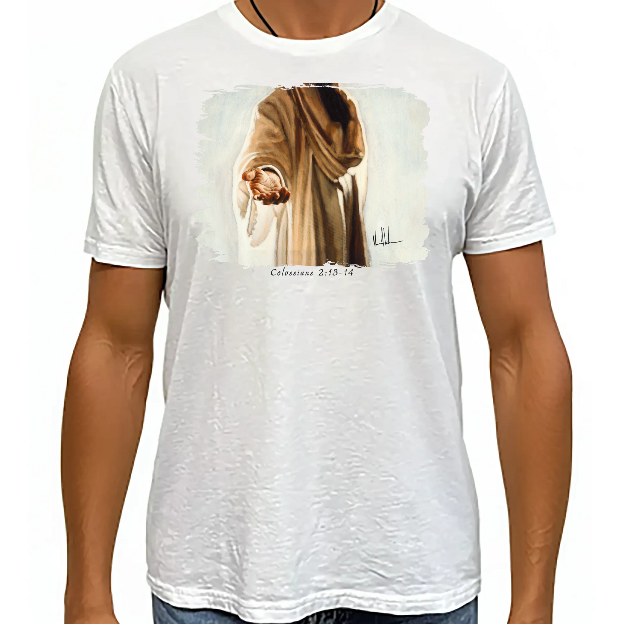 Beckoning - Unisex T (Premium Organic Fabric) Vanessa Horabuena Bamboo White Small